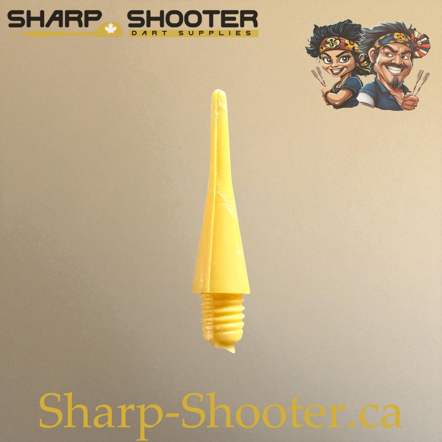 Plastic Dart Tips DP06 – Yellow Regular Shape 22mm (25 Pack)