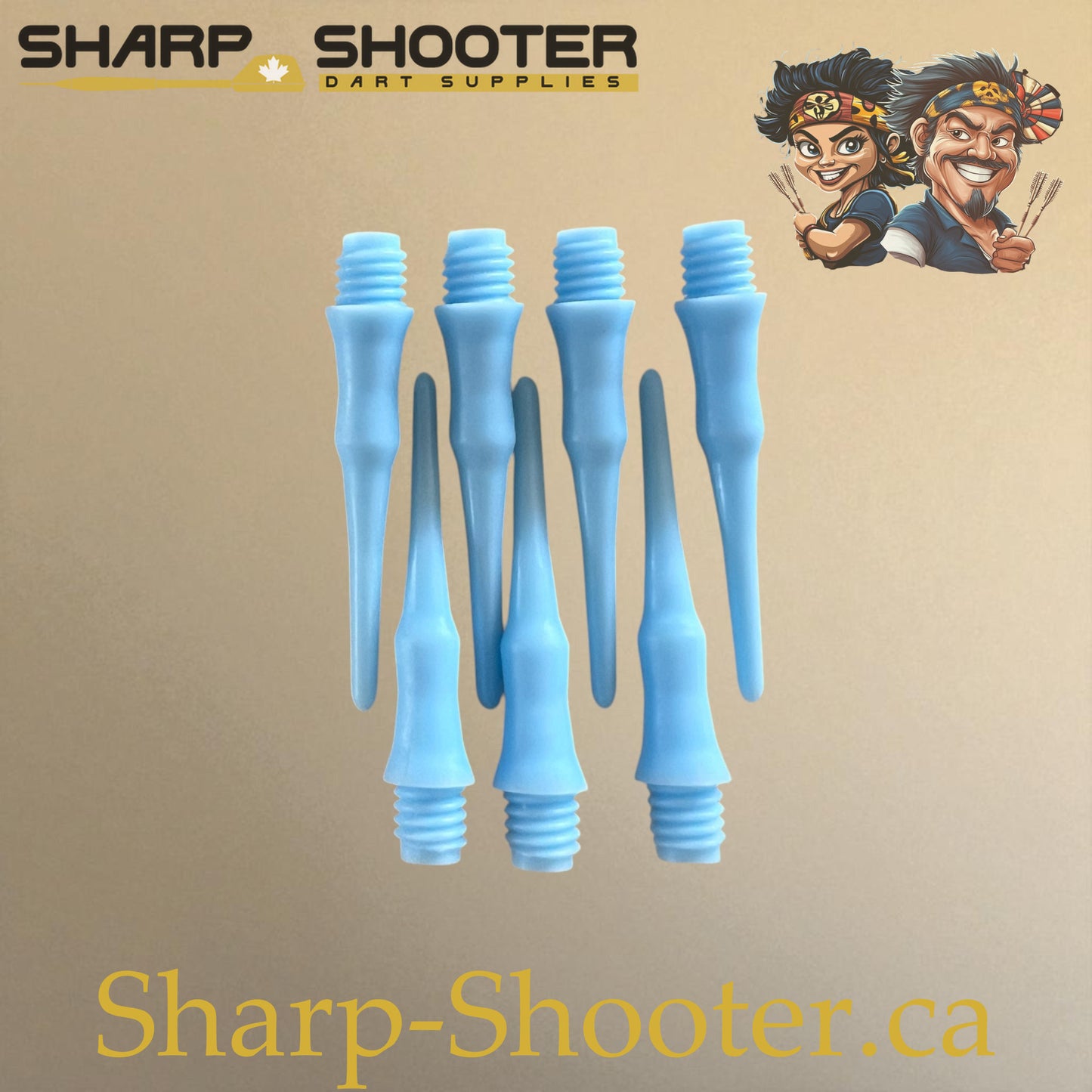 Plastic Dart Tips DP07 – Nylon Square Shape 22mm Blue – 50 Pack