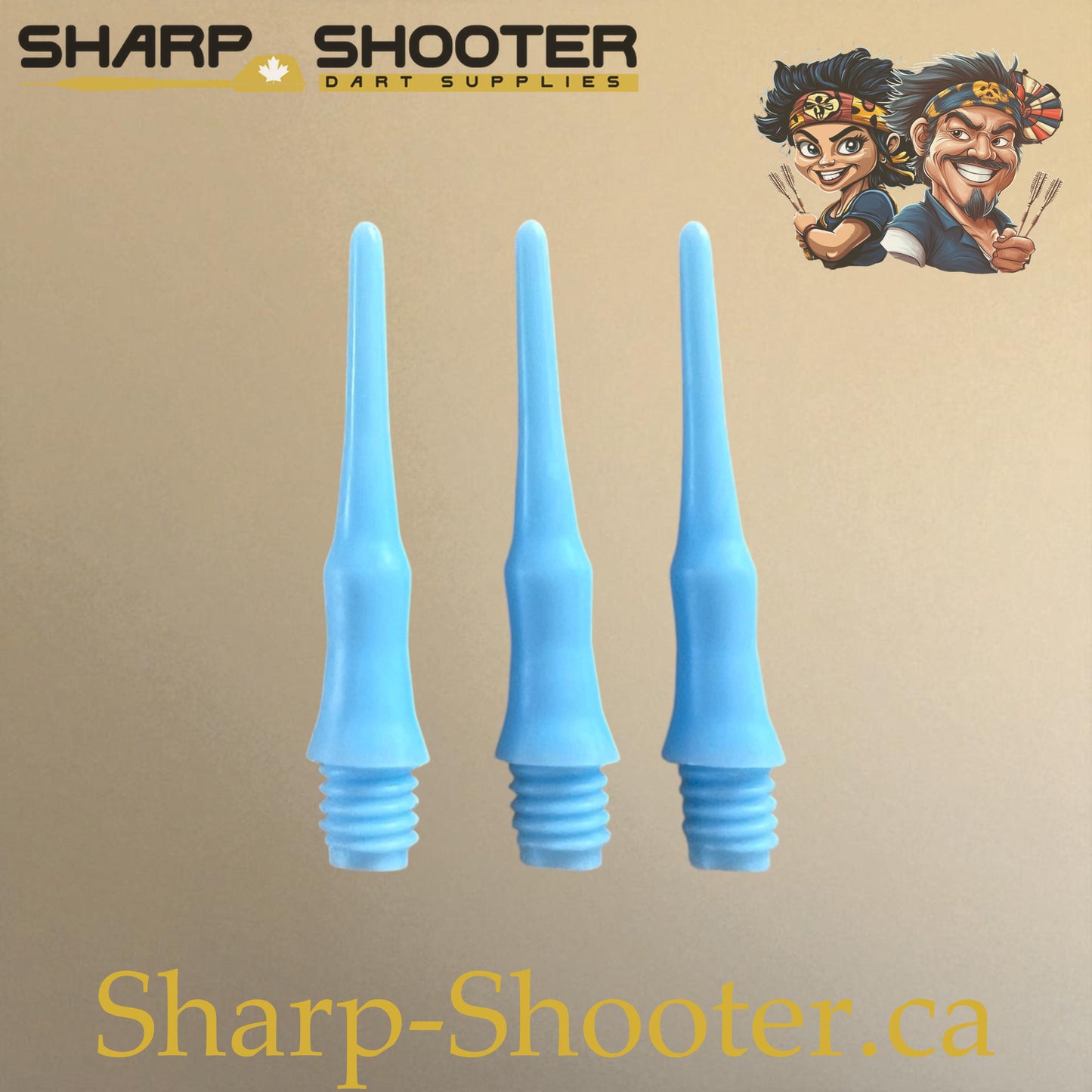 Plastic Dart Tips DP07 – Nylon Square Shape 22mm Blue – 50 Pack