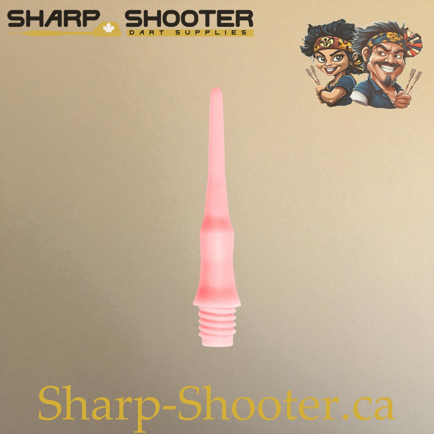 Plastic Dart Tips DP07 – Nylon Square Shape 22mm Pink – 25 Pack