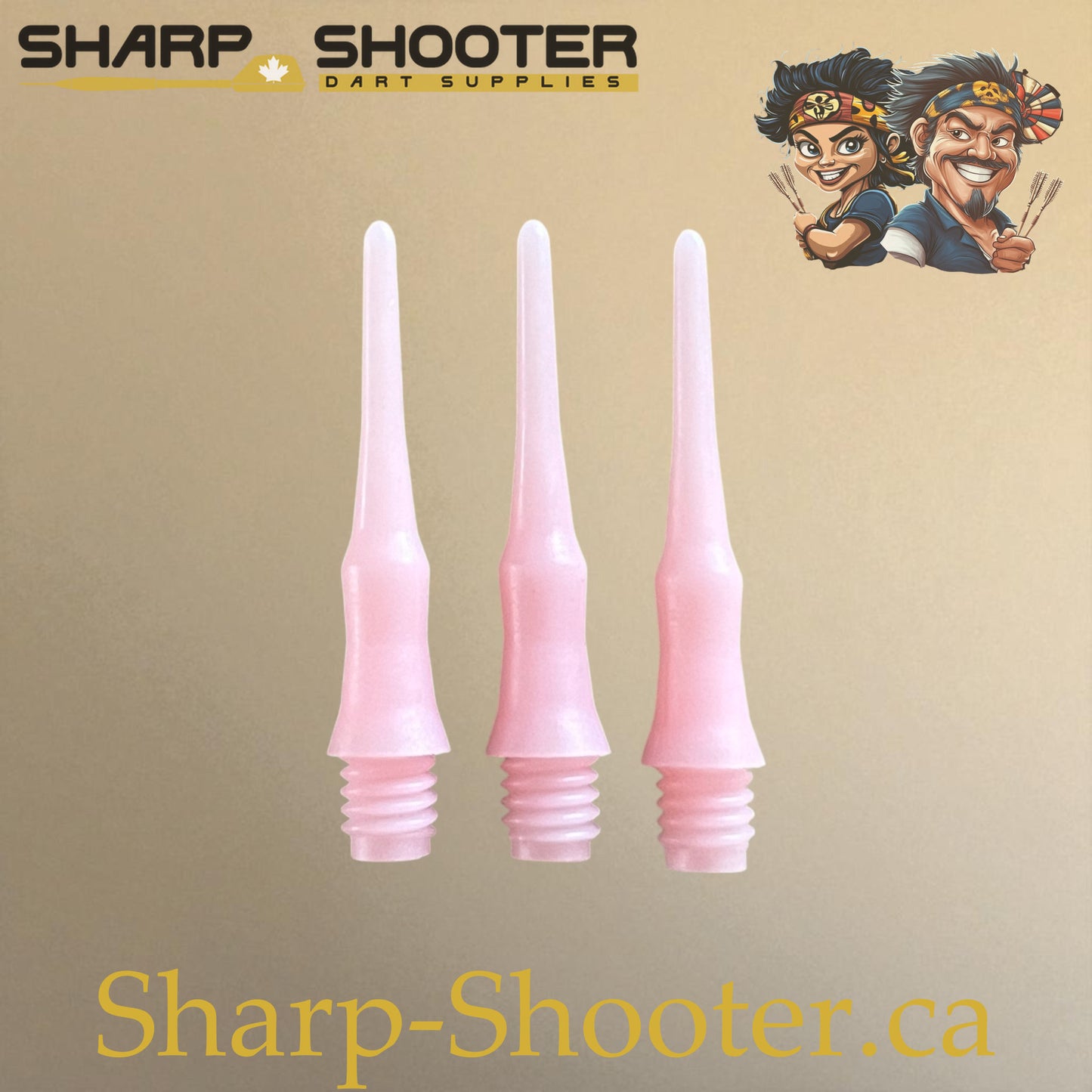 Plastic Dart Tips DP07 – Nylon Square Shape 22mm Pink – 50 Pack
