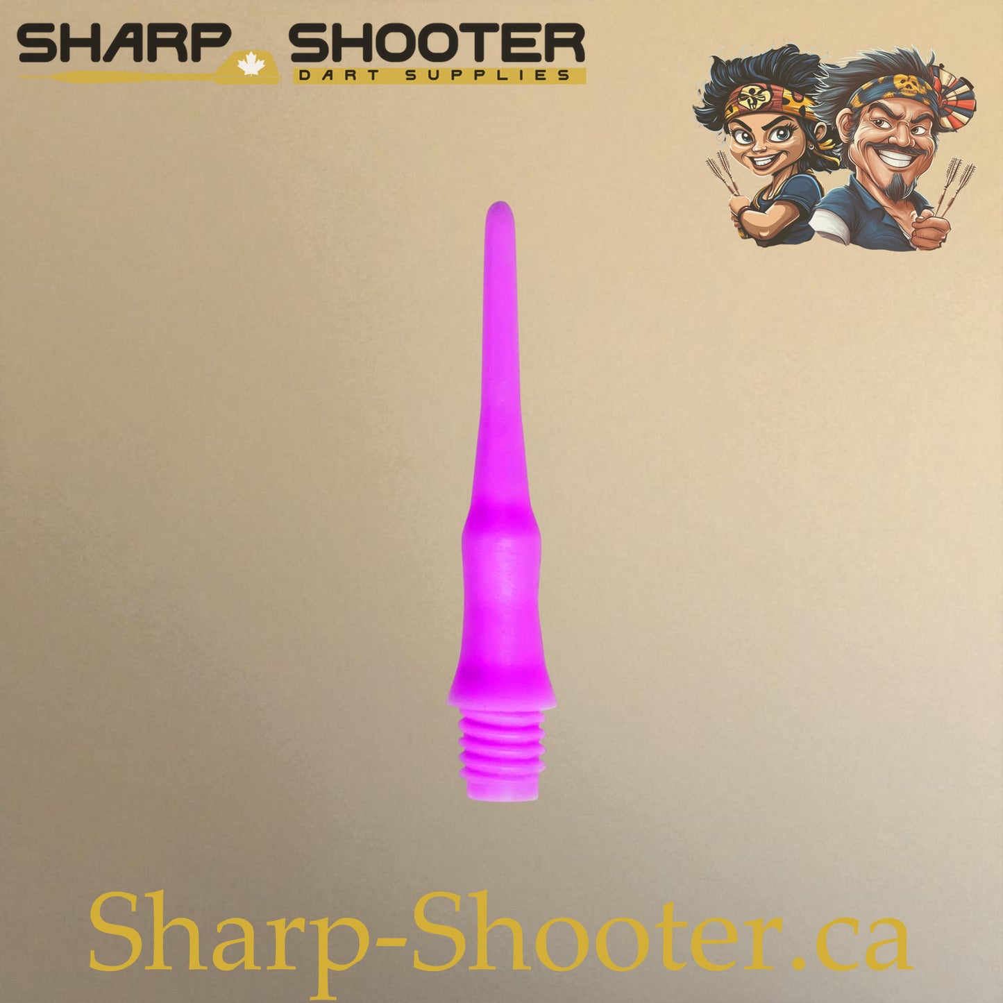 Plastic Dart Tips DP07 – Nylon Square Shape 22mm Purple – 25 Pack