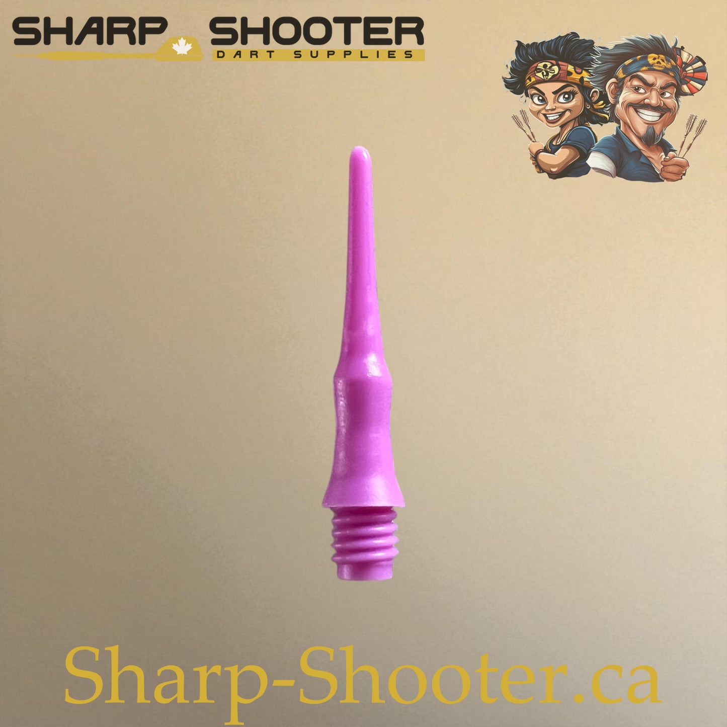 Plastic Dart Tips DP07 – Nylon Square Shape 22mm Purple – 25 Pack