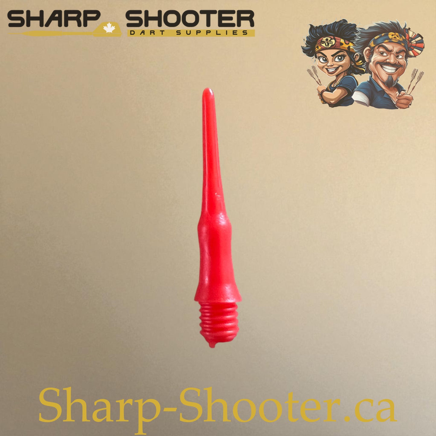 Plastic Dart Tips DP07 – Nylon Square Shape 22mm Red – 25 Pack