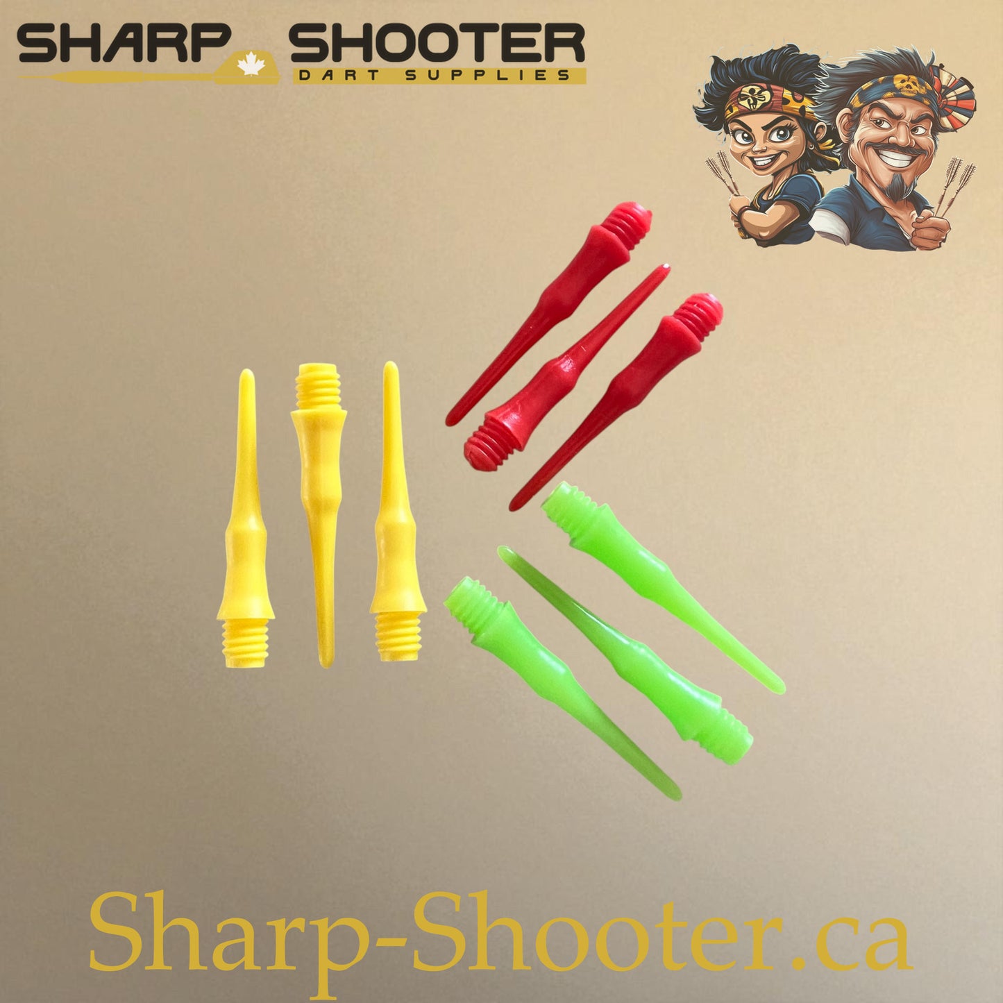 Plastic Dart Tips DP07 – Nylon Square Shape 22mm Multi Color – 25/50 Pack