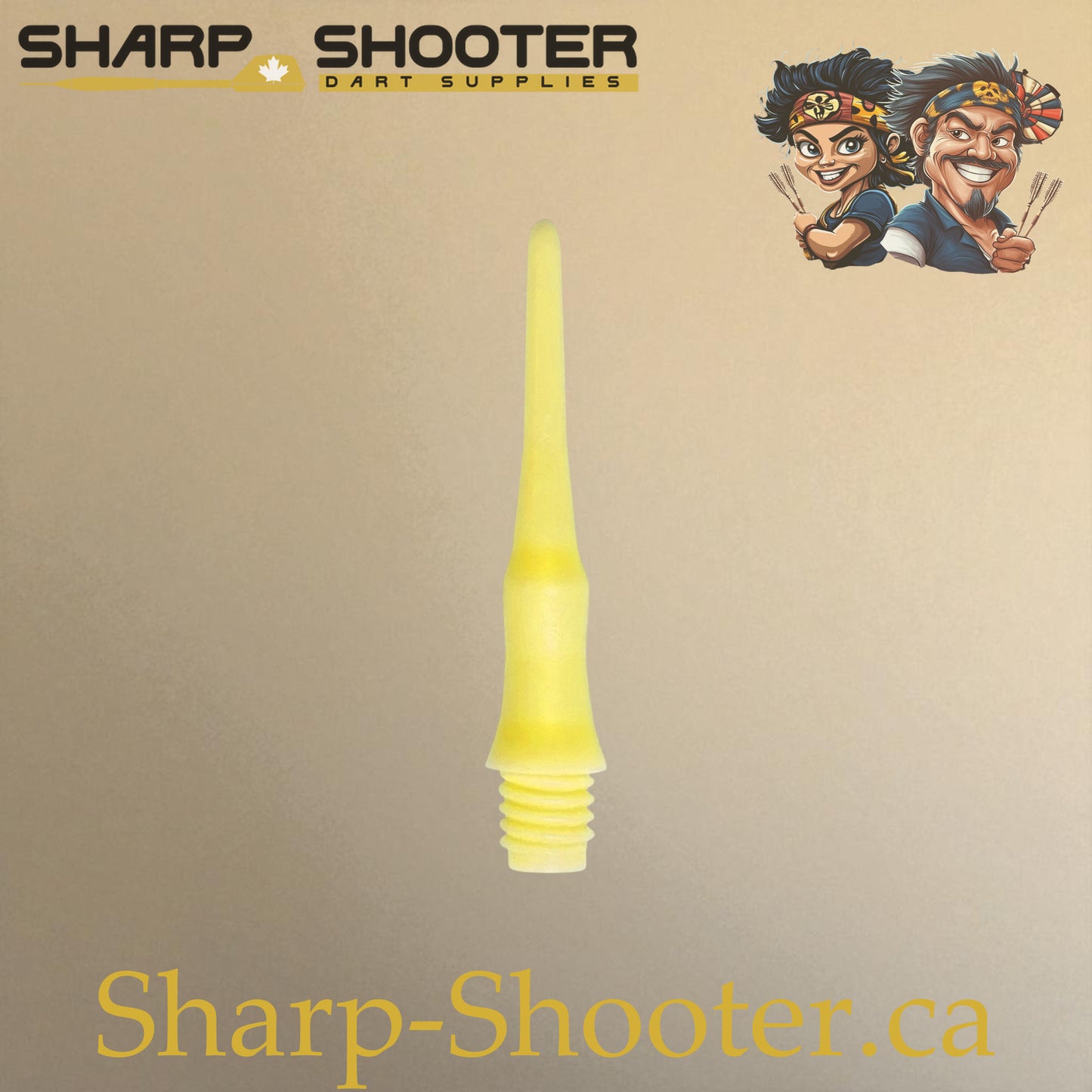 Plastic Dart Tips DP07 – Nylon Square Shape 22mm Yellow – 25 Pack