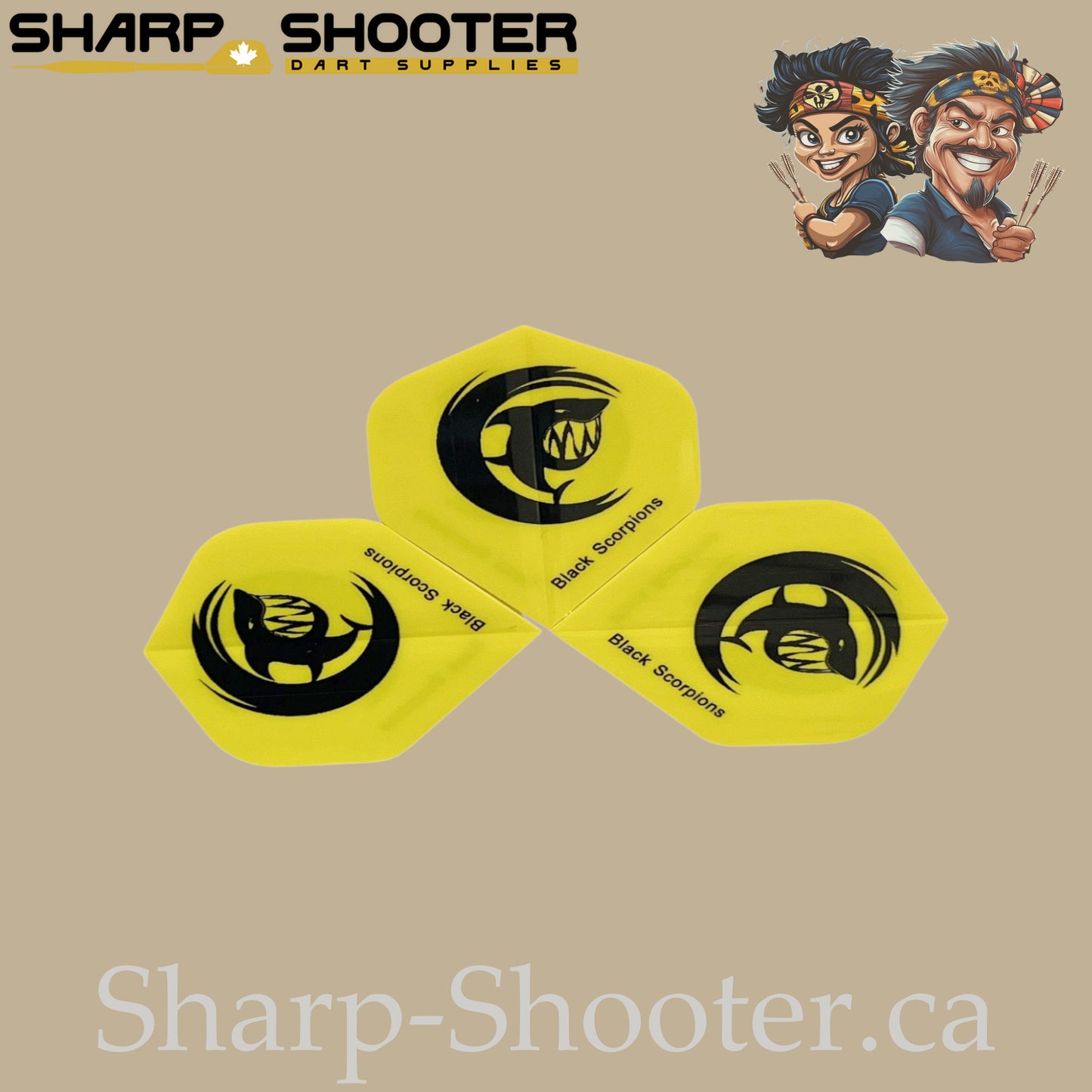 Shark Dart Flights – PVC – Standard Shape – 3 Pack