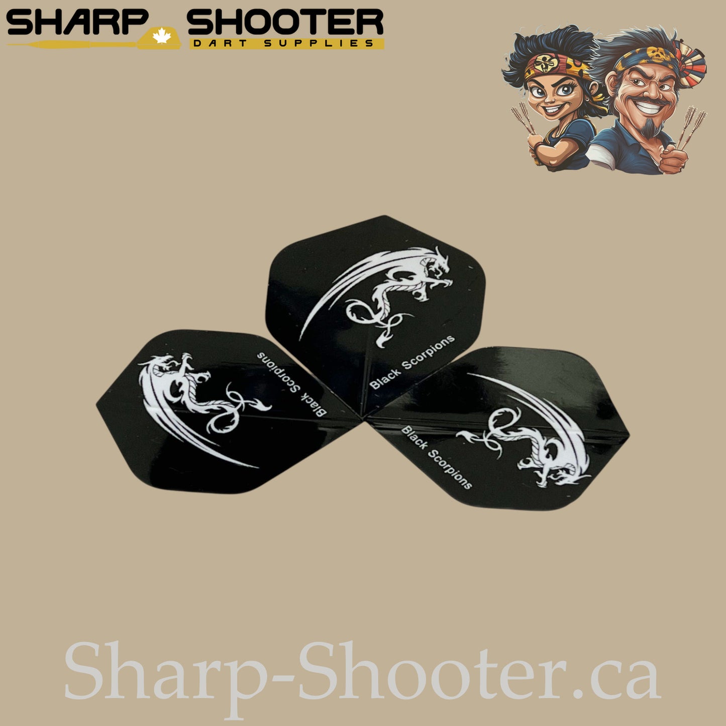 Dragon Dart Flights – PVC – Standard Shape – 75 Micron – 3 Pack