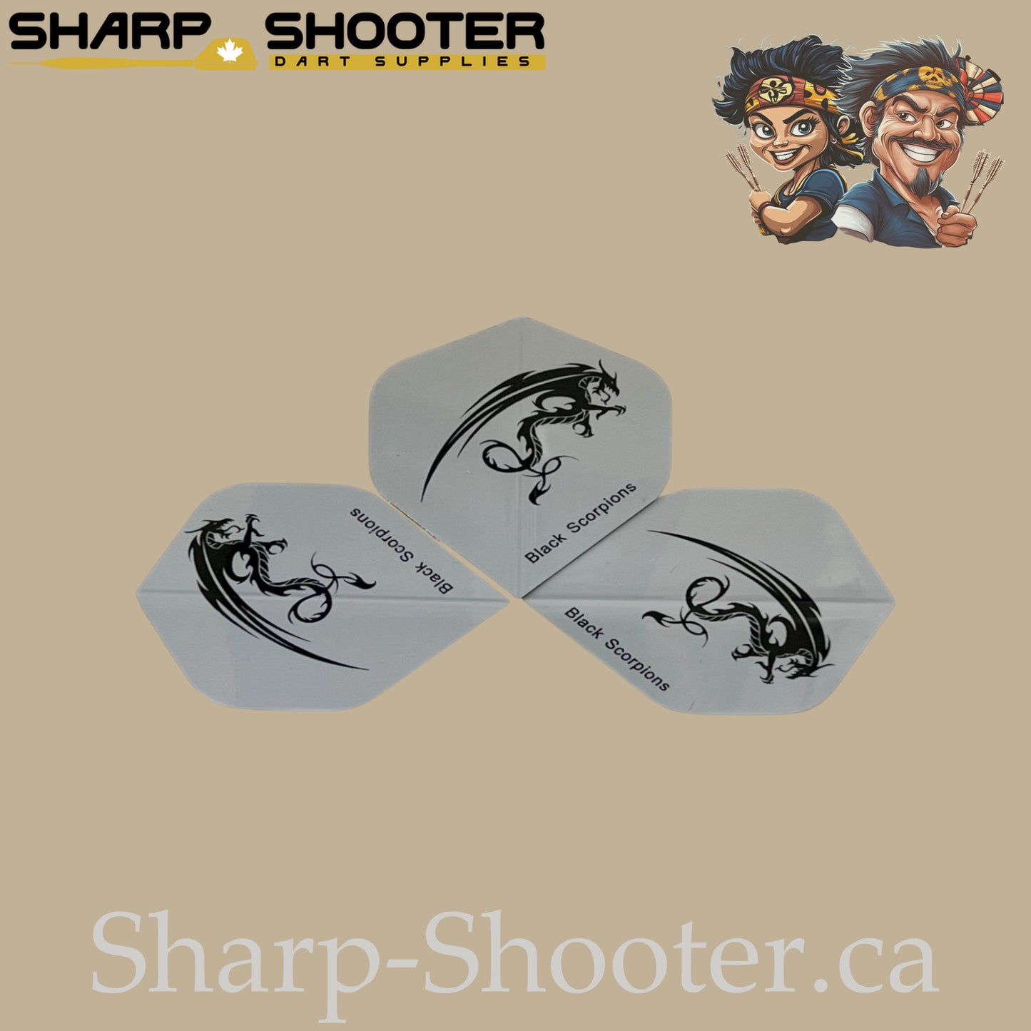 Dragon Dart Flights – PVC – Standard Shape – 75 Micron – 3 Pack