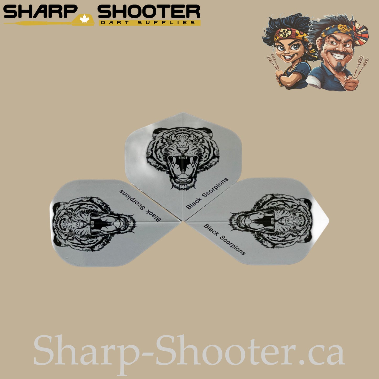The Jungle Line – PVC Dart Flights – Standard Shape – 3 Pack