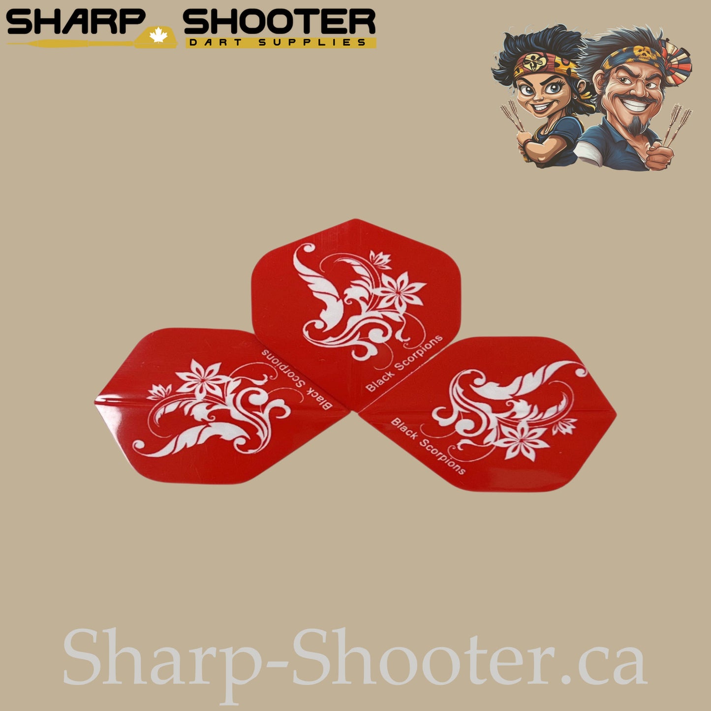 Deadly Blossom Family – PVC Standard Dart Flights 3-Pack
