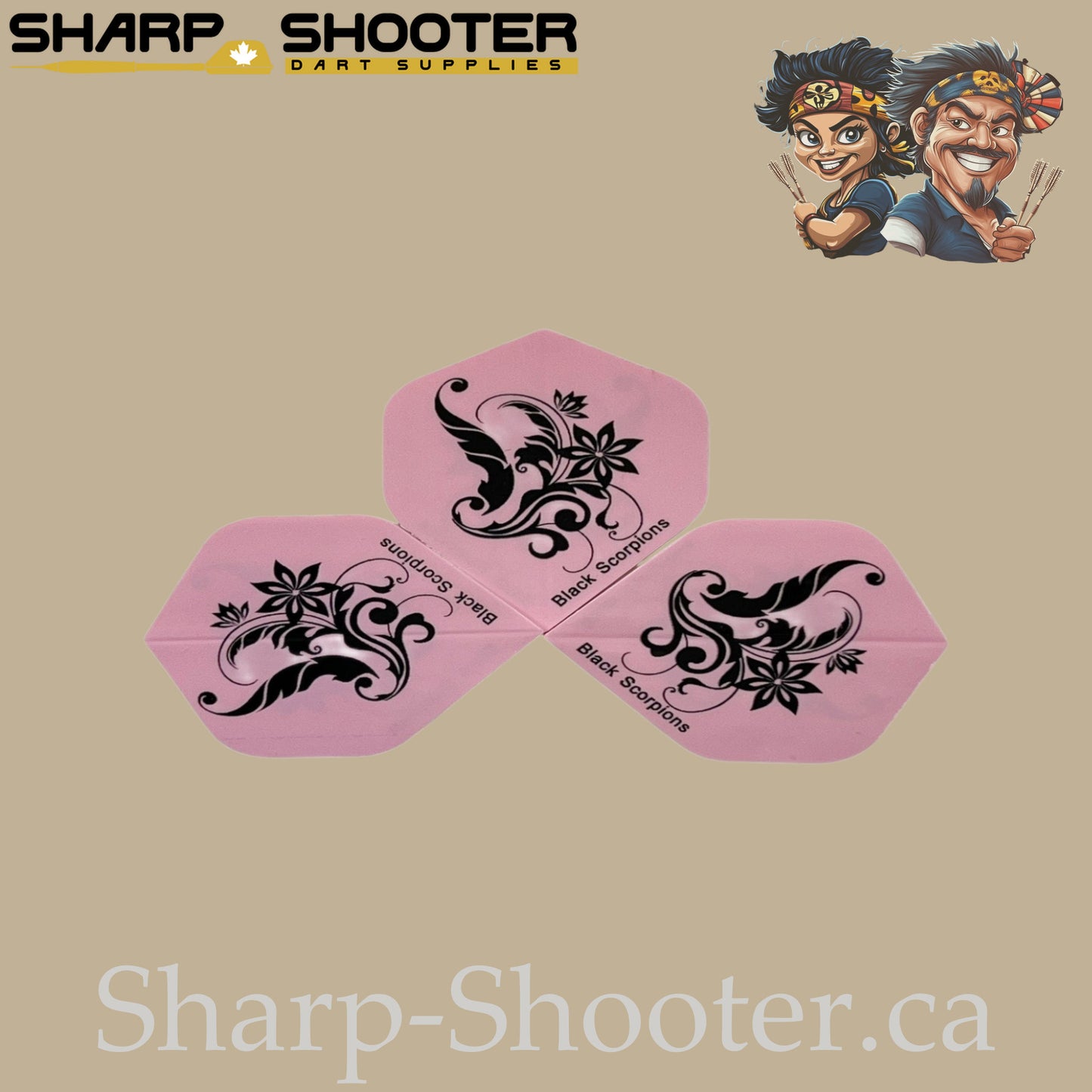 Deadly Blossom Family – PVC Standard Dart Flights 3-Pack