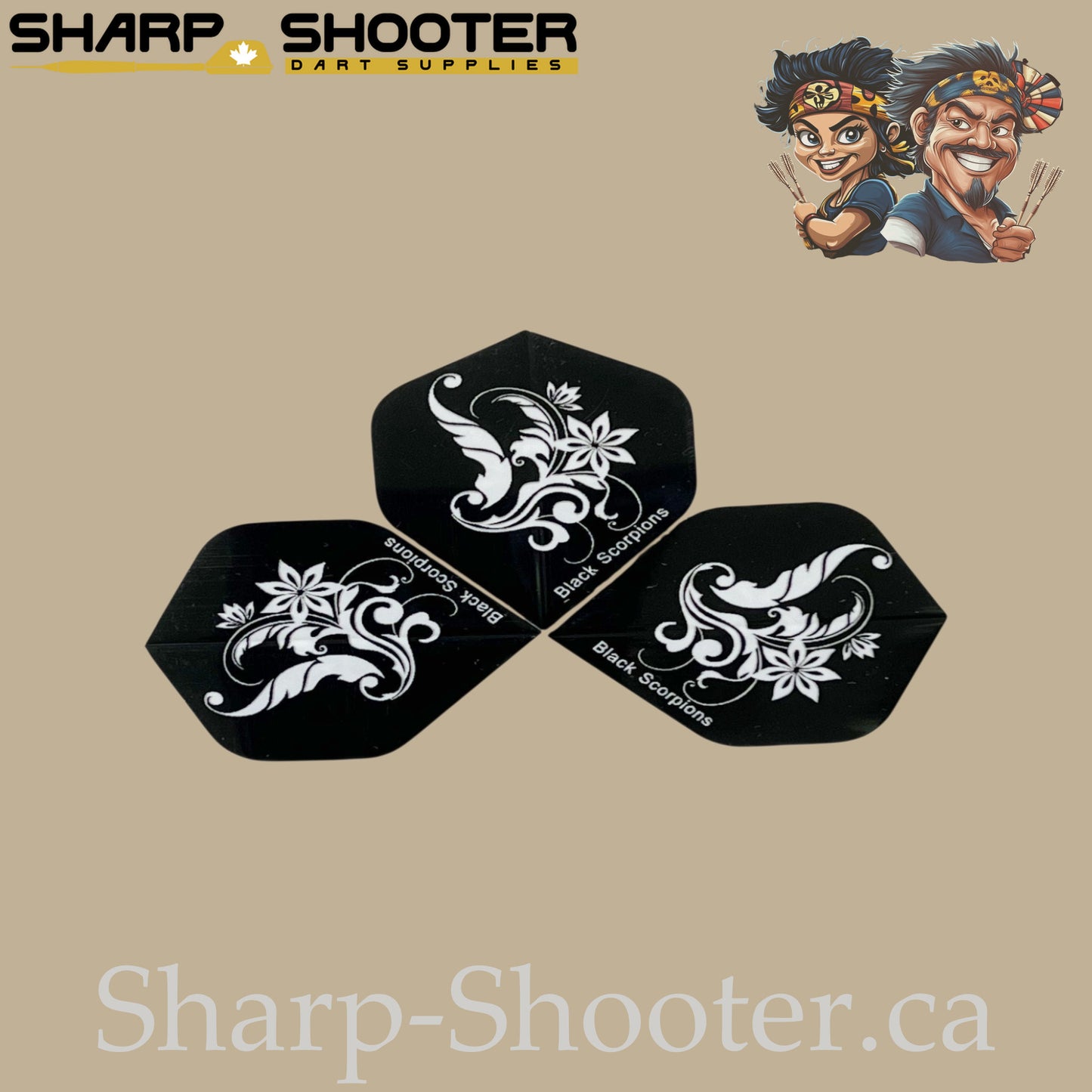 Deadly Blossom Family – PVC Standard Dart Flights 3-Pack