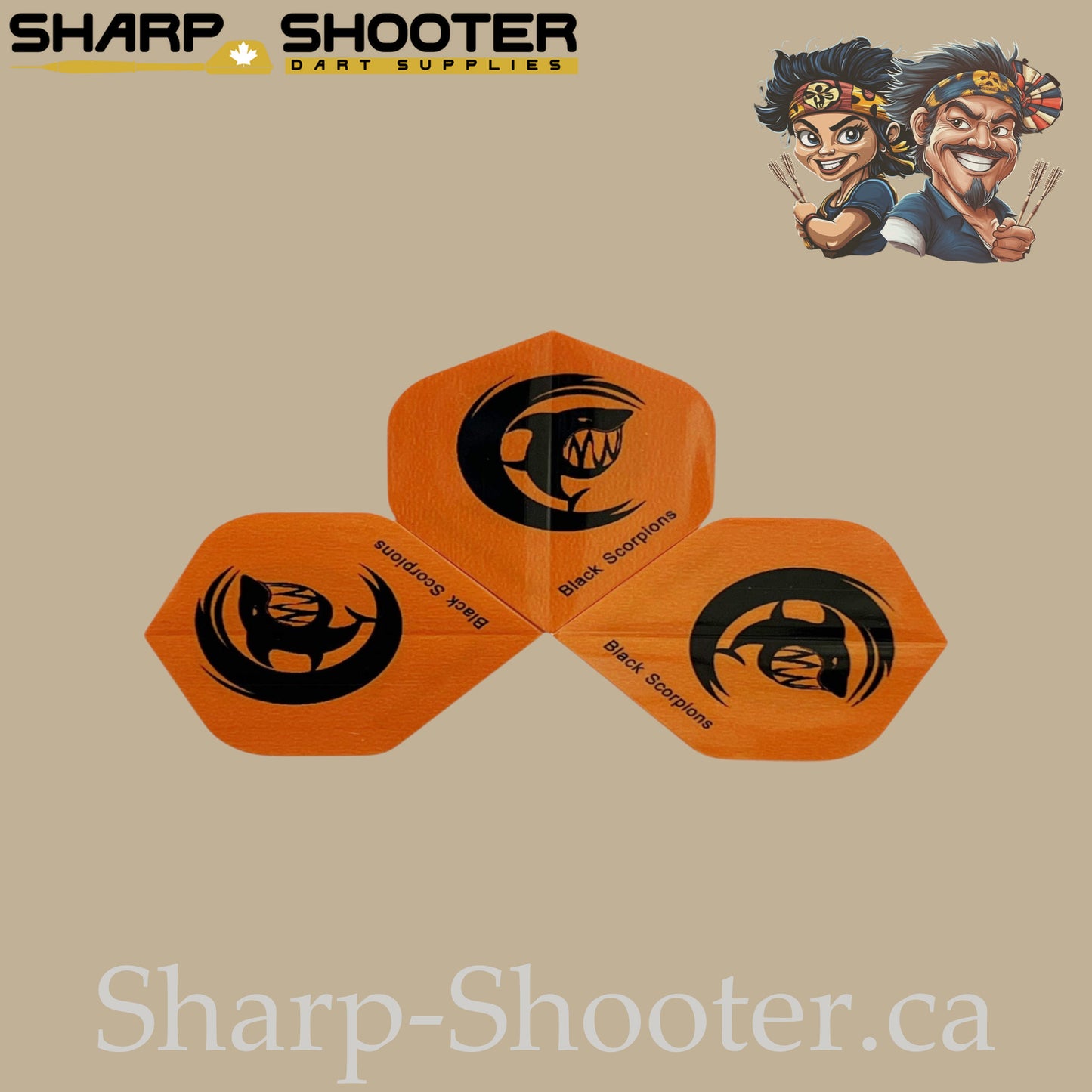 Shark Dart Flights – PVC – Standard Shape – 3 Pack