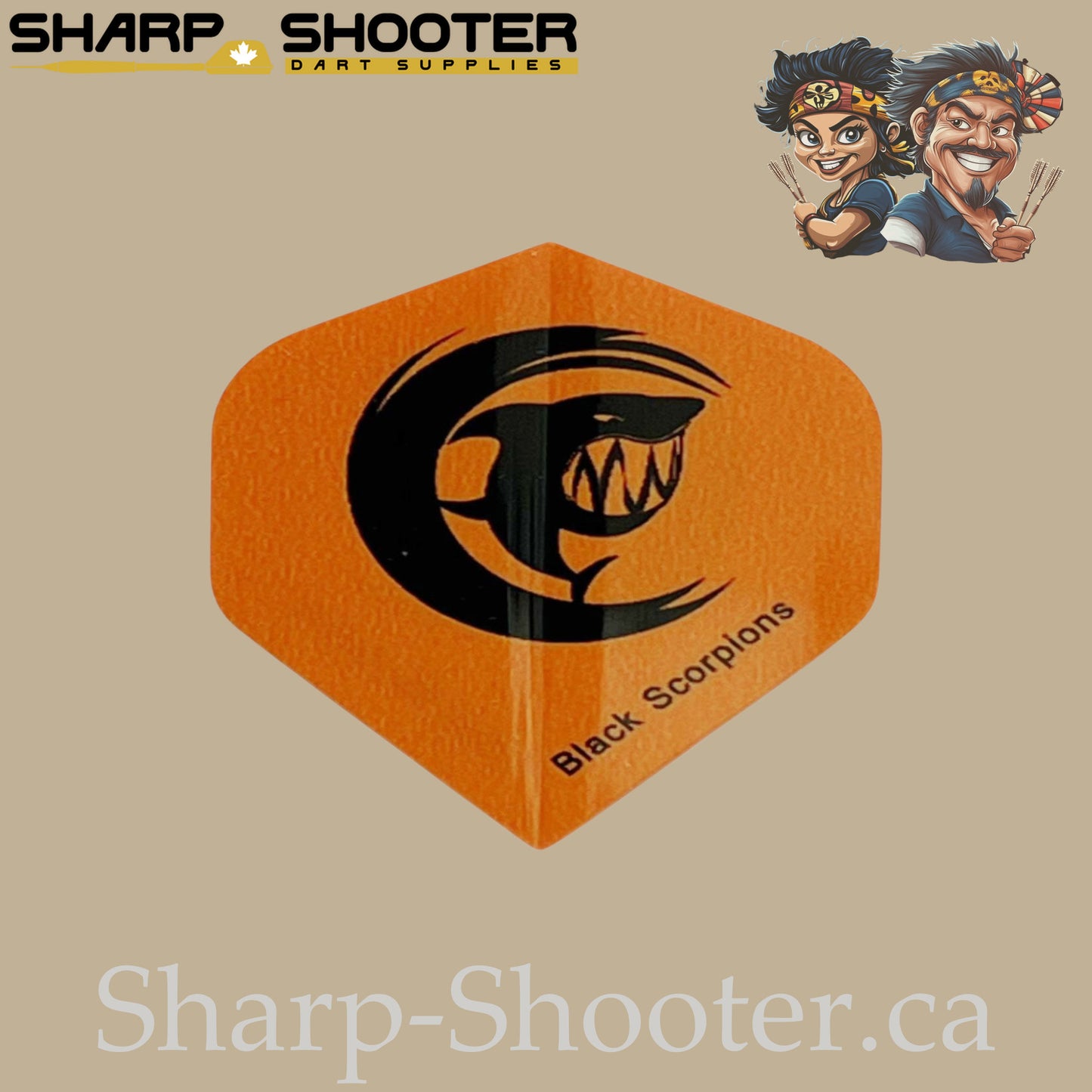 Shark Dart Flights – PVC – Standard Shape – 3 Pack