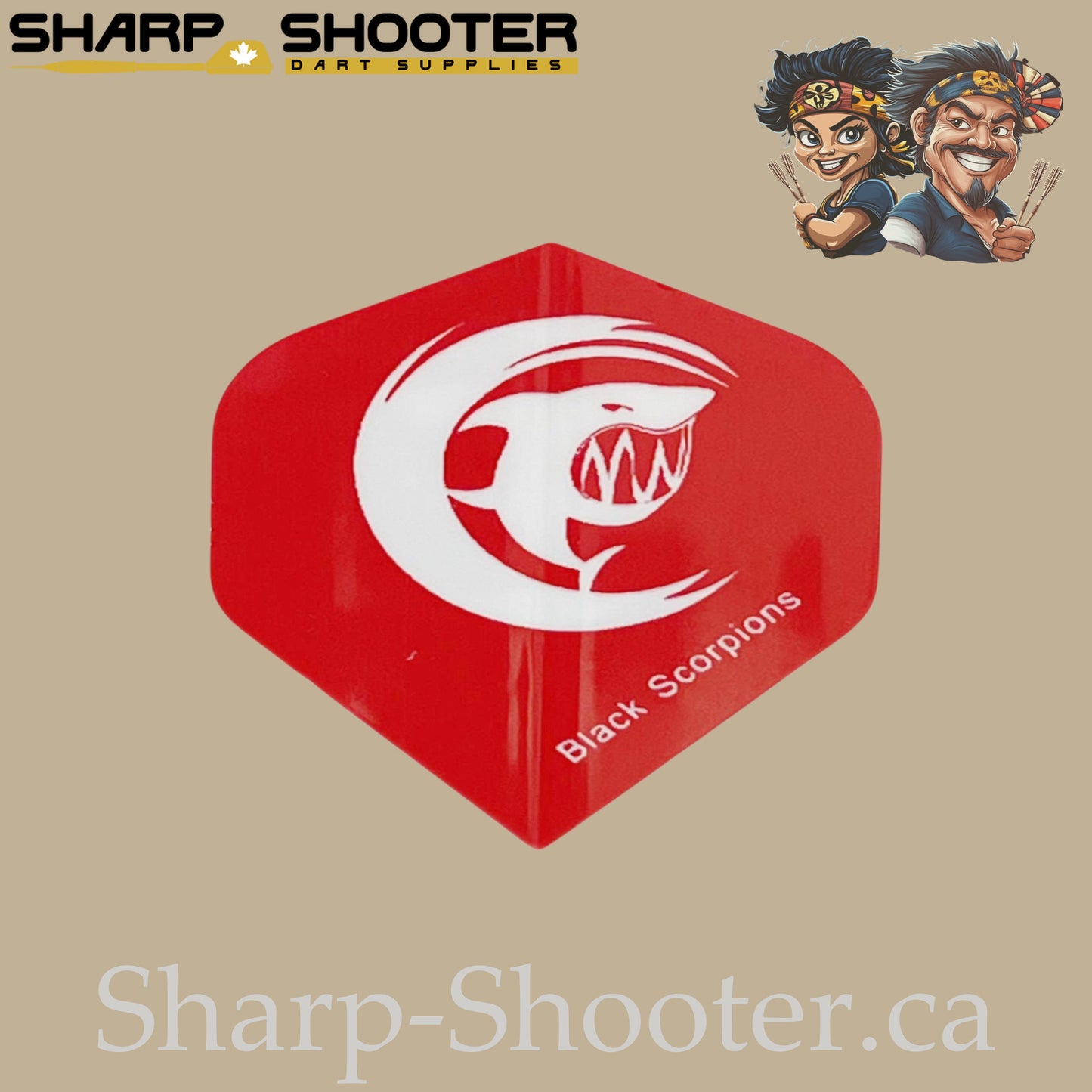 Shark Dart Flights – PVC – Standard Shape – 3 Pack