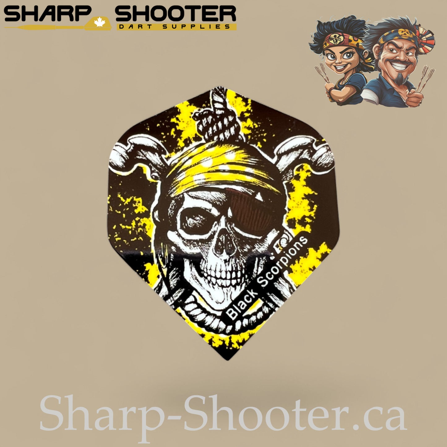 Pirate’s Curse – PVC Dart Flights – Standard Shape – 3 Pack