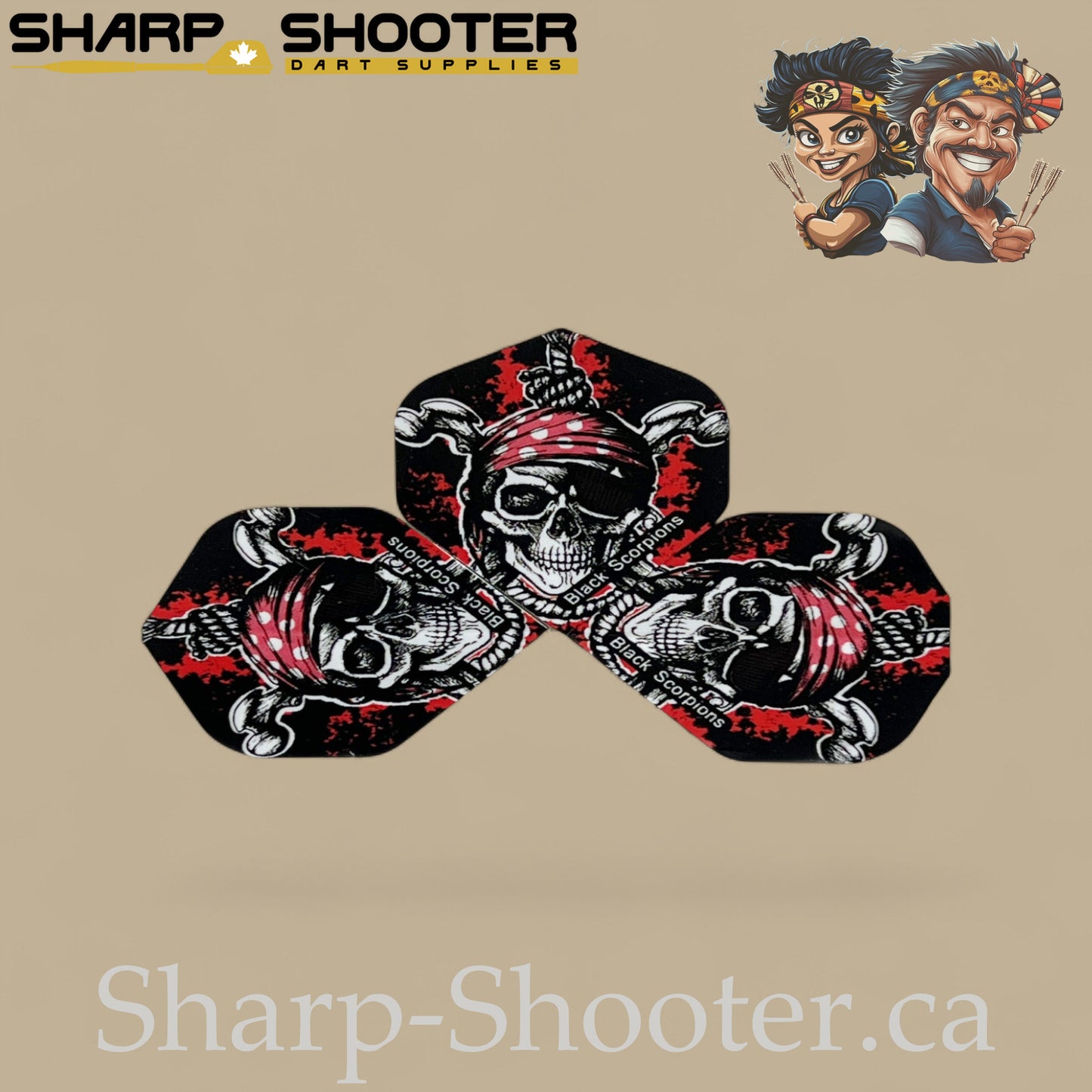 Pirate’s Curse – PVC Dart Flights – Standard Shape – 3 Pack