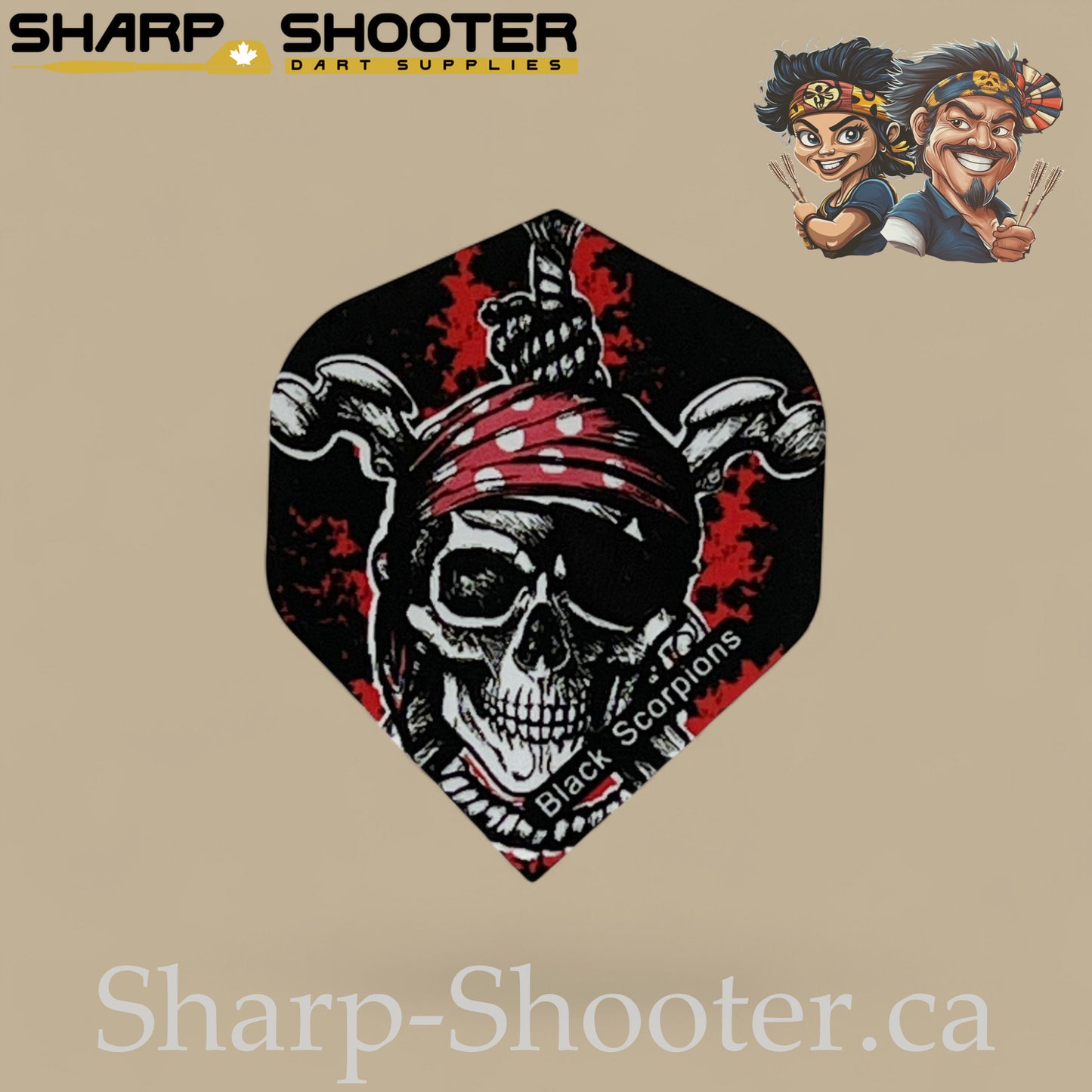 Pirate’s Curse – PVC Dart Flights – Standard Shape – 3 Pack