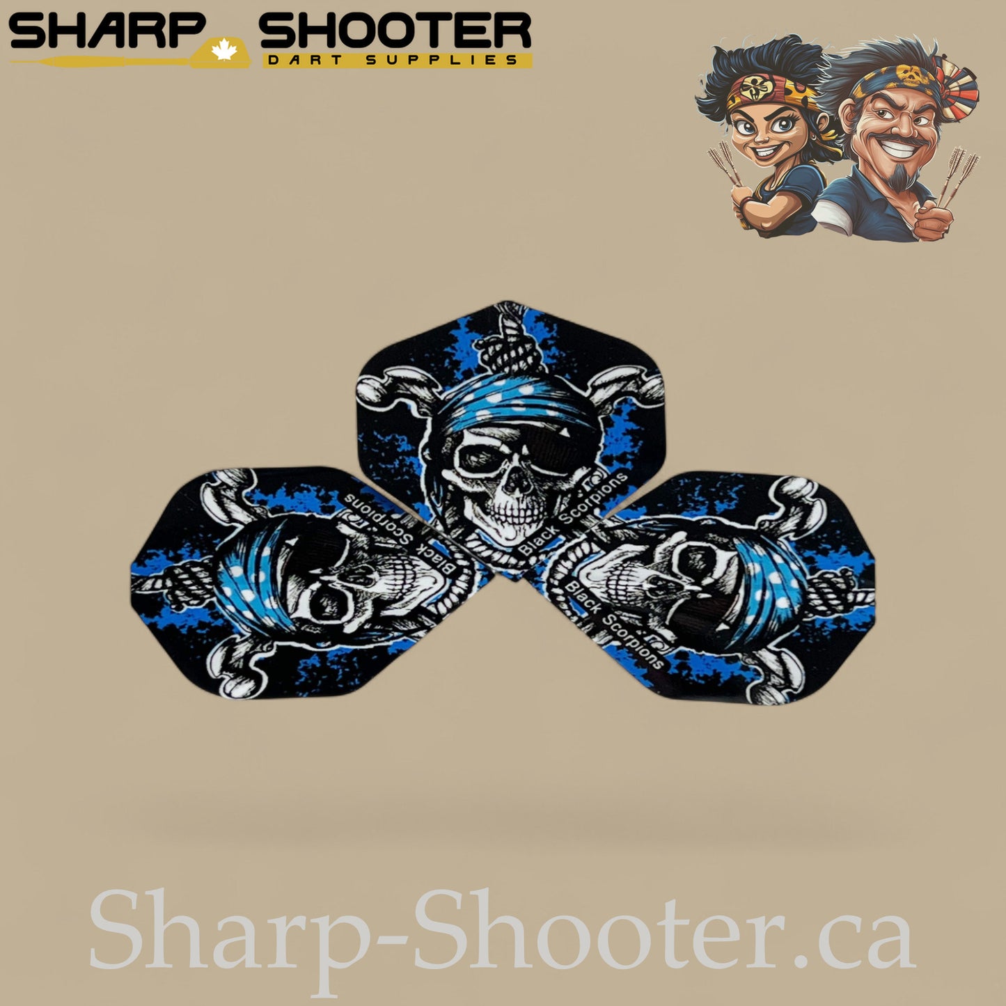 Pirate’s Curse – PVC Dart Flights – Standard Shape – 3 Pack