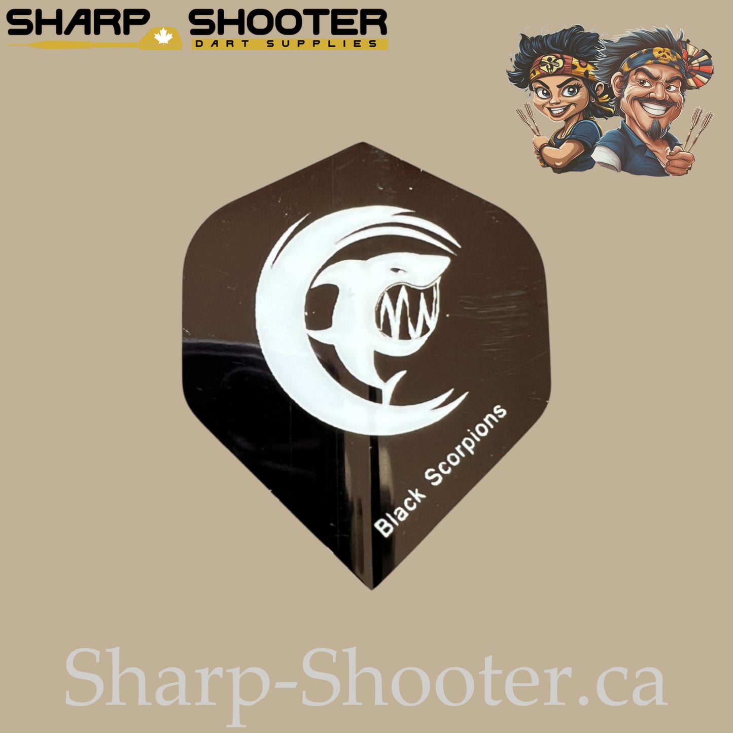 Shark Dart Flights – PVC – Standard Shape – 3 Pack