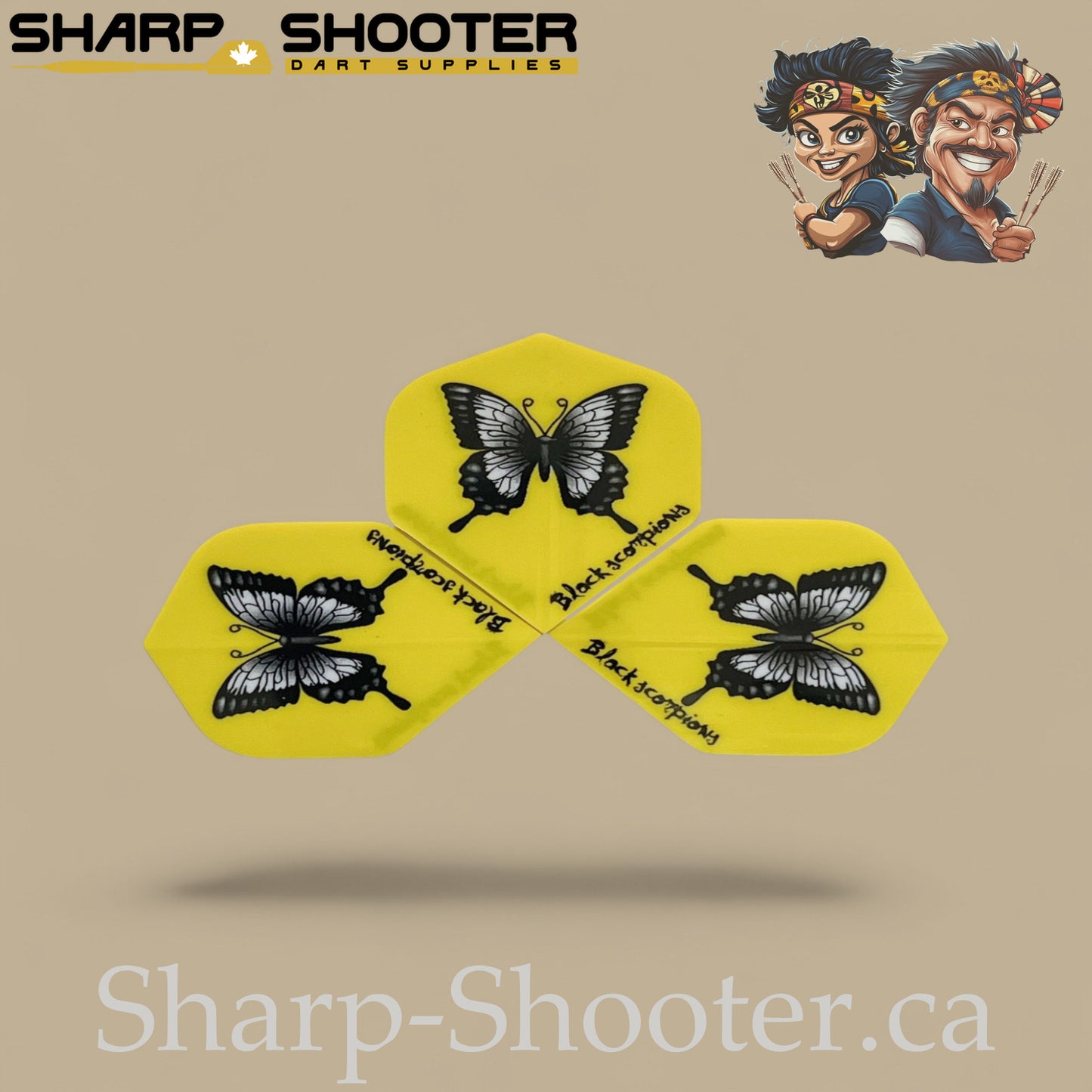 The Wing Set – PVC Dart Flights – Standard Shape – 3 Pack