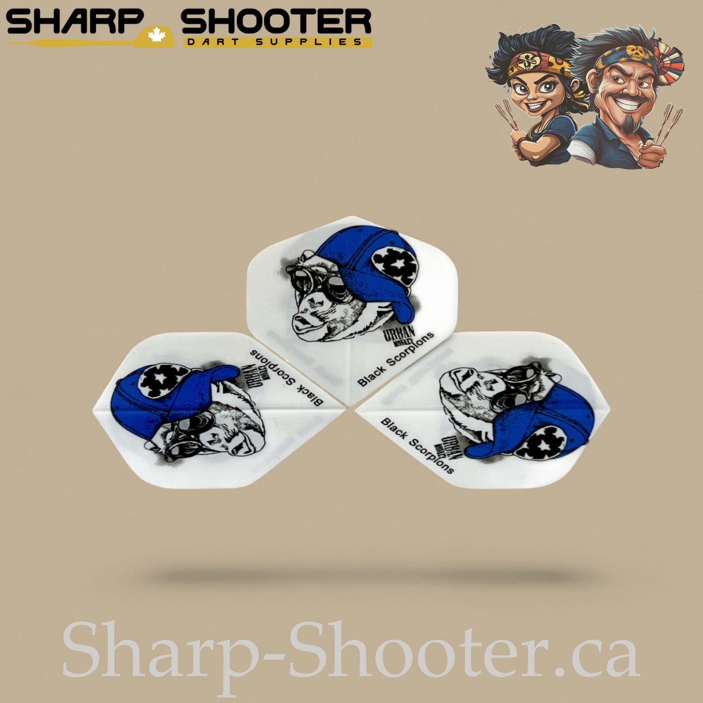 Monkey Mayhem – PVC Dart Flights – Standard Shape – 3 Pack