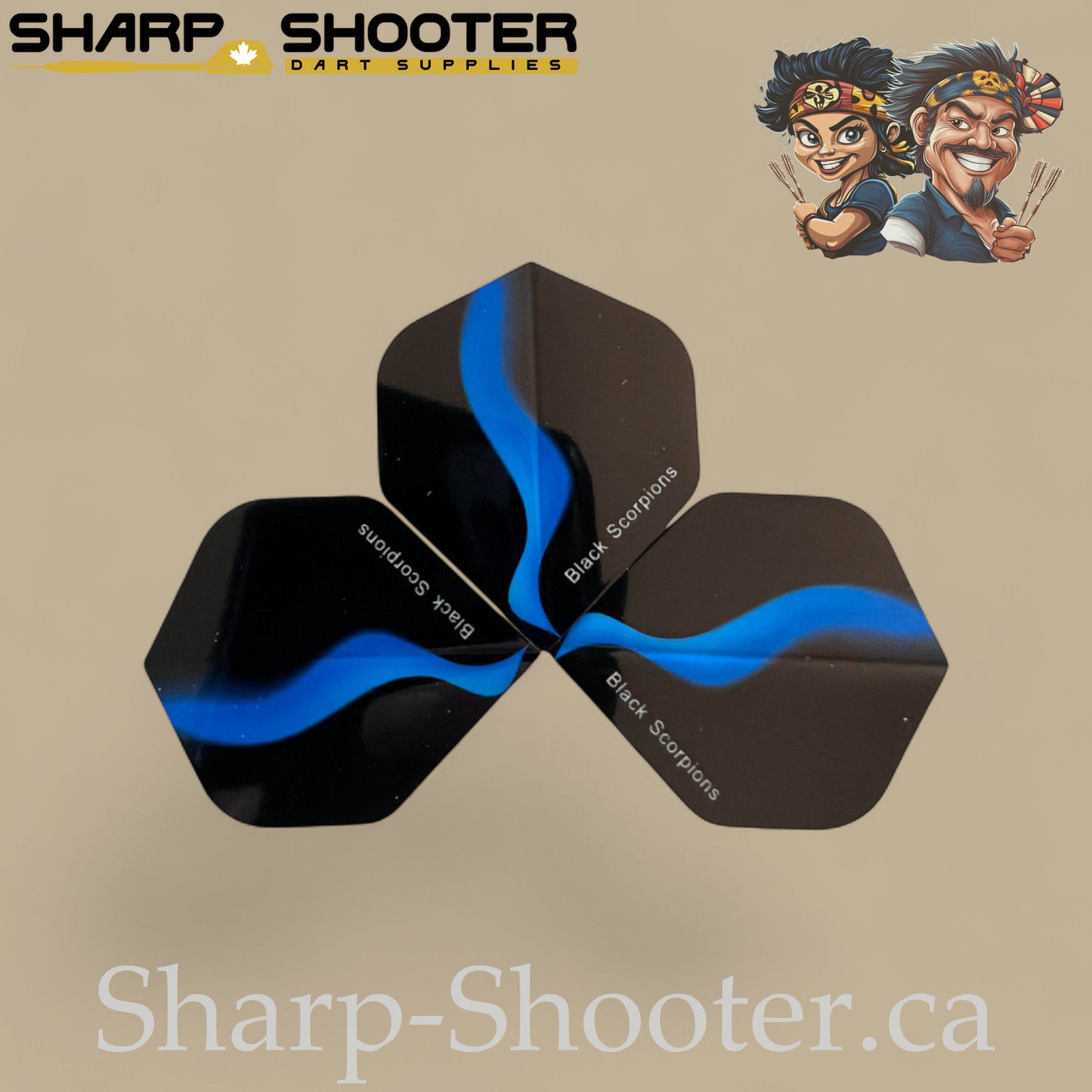 Smoke Trail Dart Flights – PVC – Standard Shape – 75 Micron – 3 Pack
