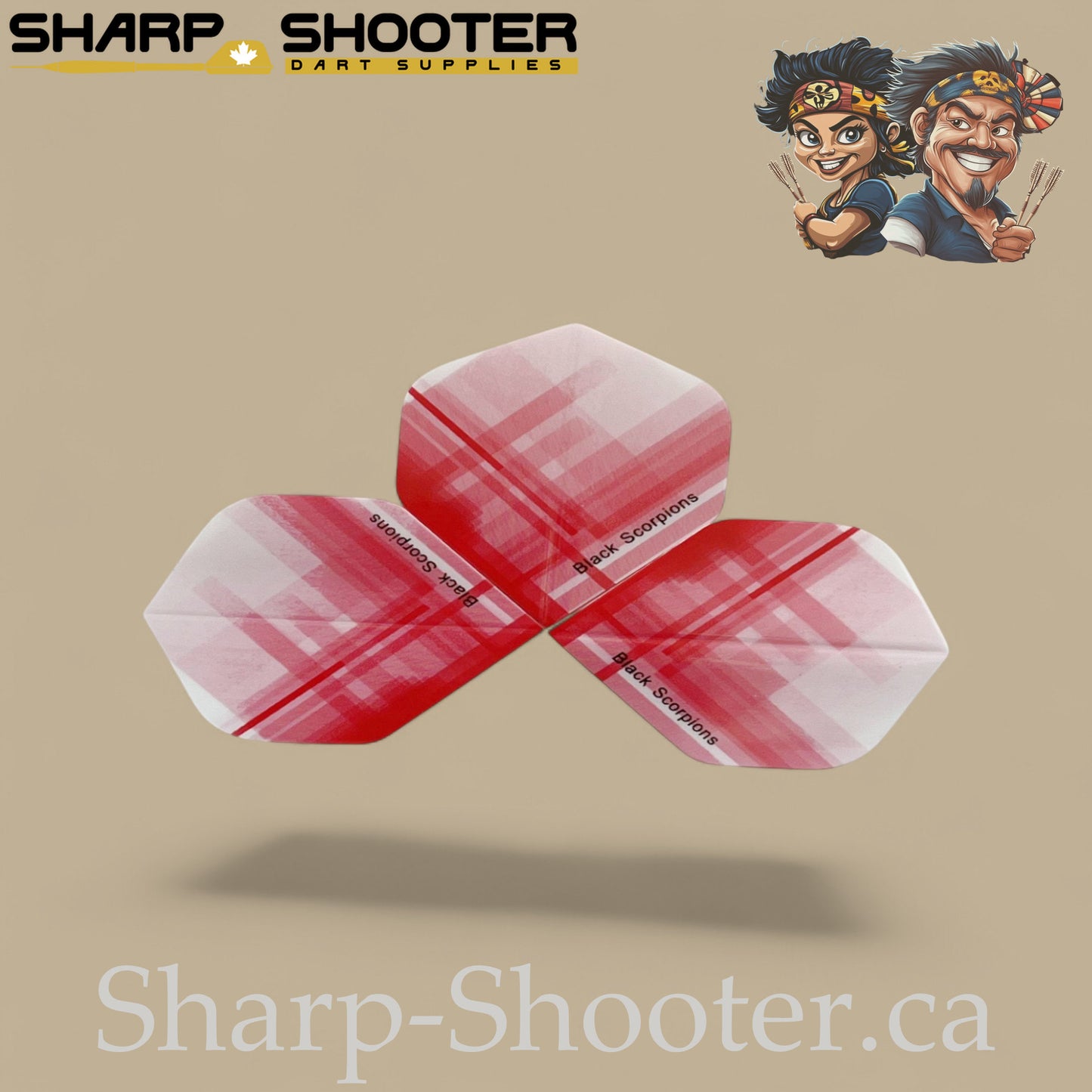 Crossline Dart Flights – PET – Standard Shape – 75 Micron – 3 Pack