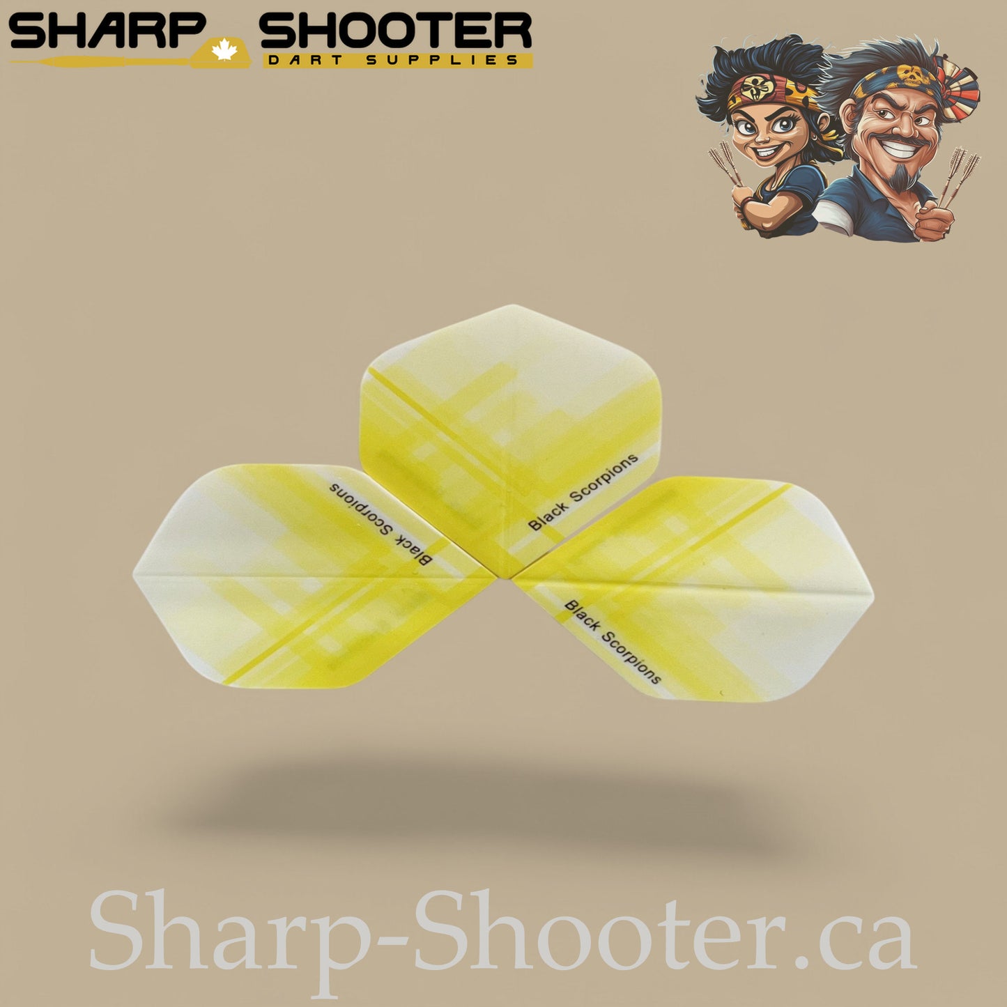 Crossline Dart Flights – PET – Standard Shape – 75 Micron – 3 Pack