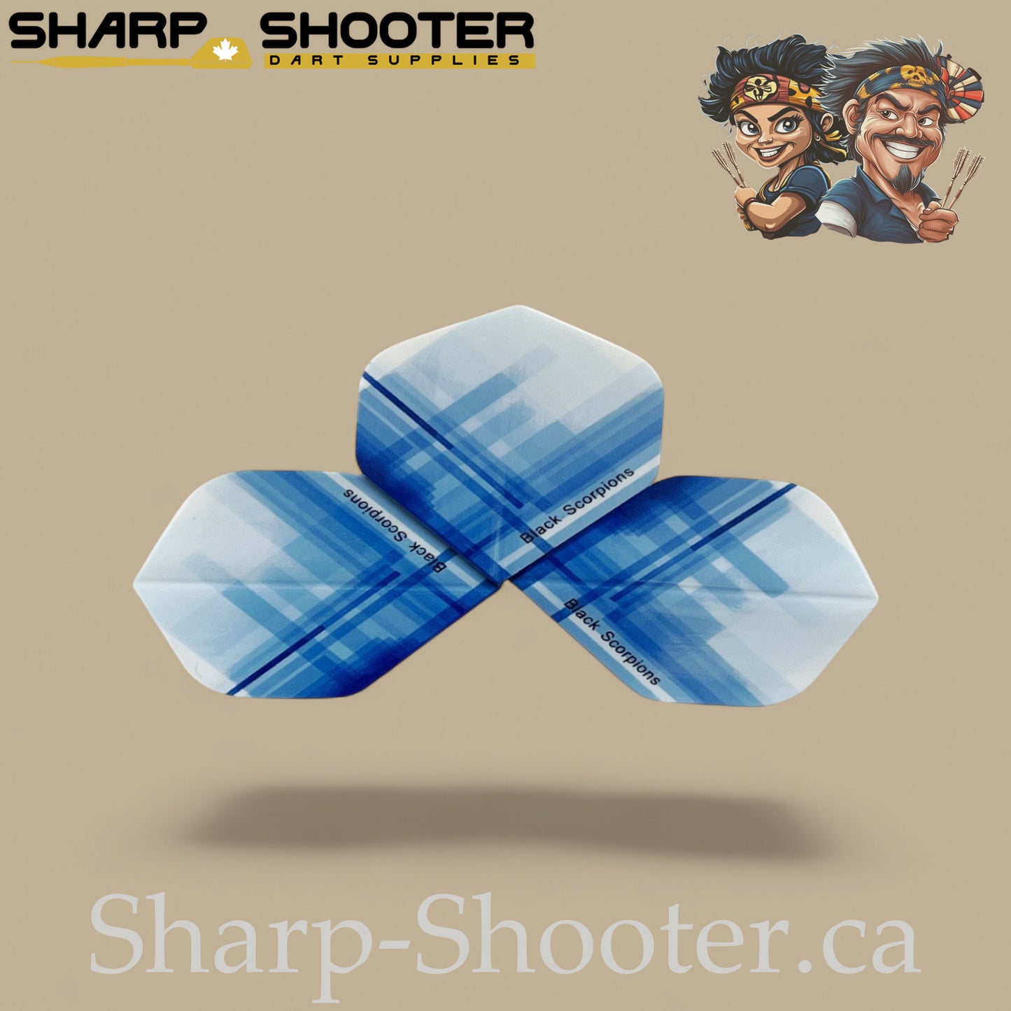Crossline Dart Flights – PET – Standard Shape – 75 Micron – 3 Pack