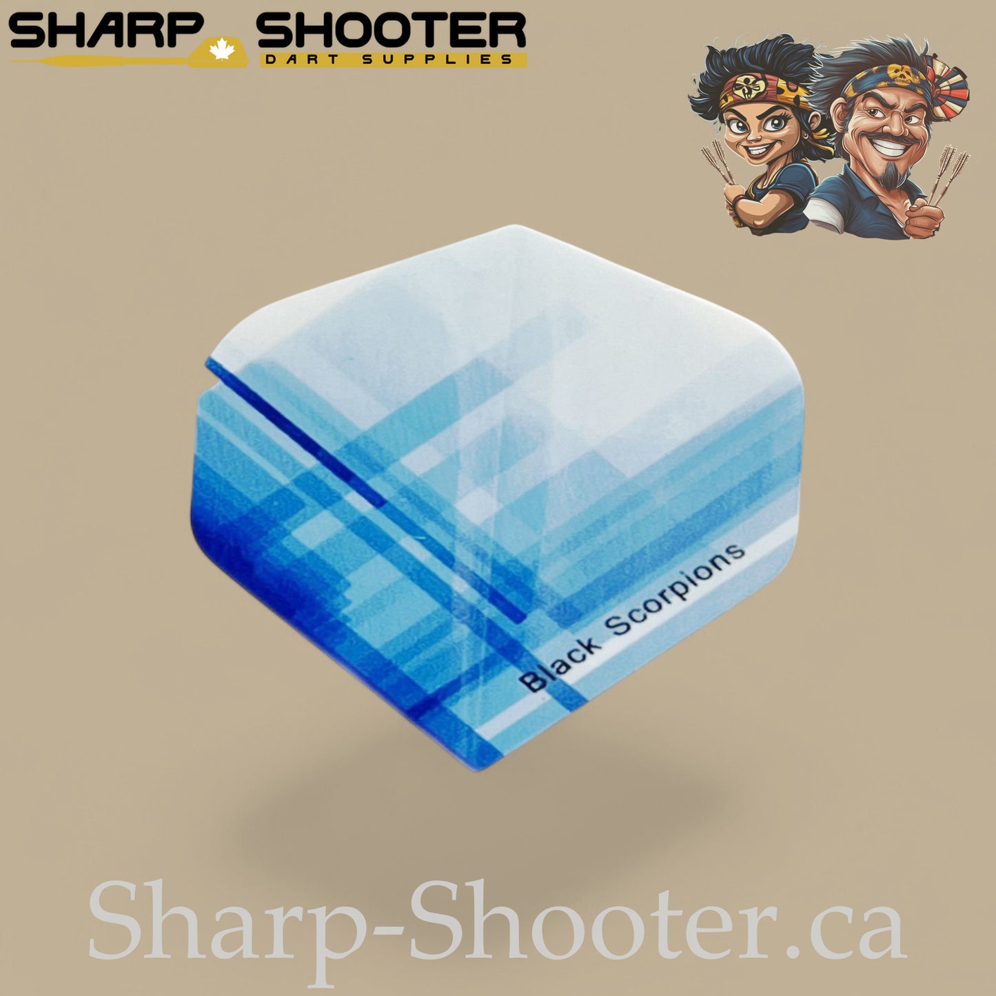 Crossline Dart Flights – PET – Standard Shape – 75 Micron – 3 Pack
