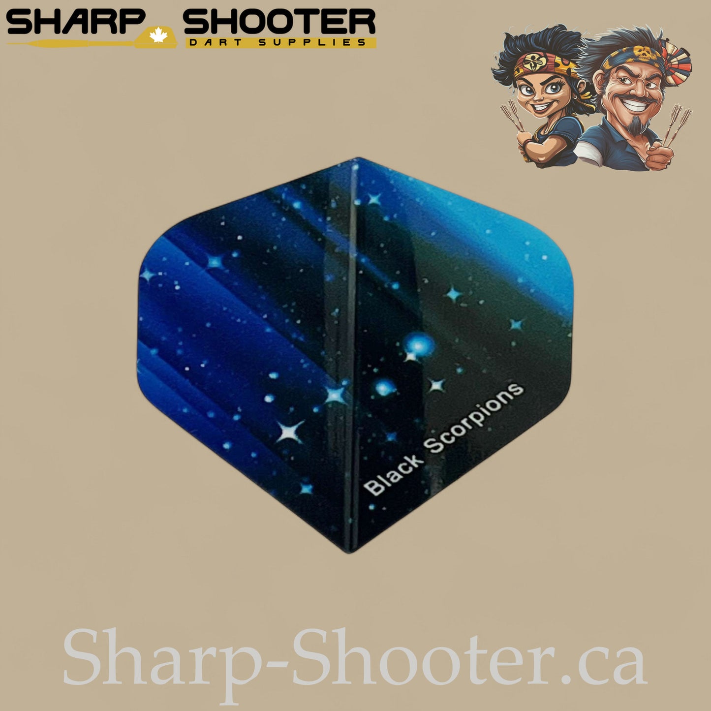 Galaxy Dart Flights – PVC – Standard Shape – 75 Micron – 3 Pack