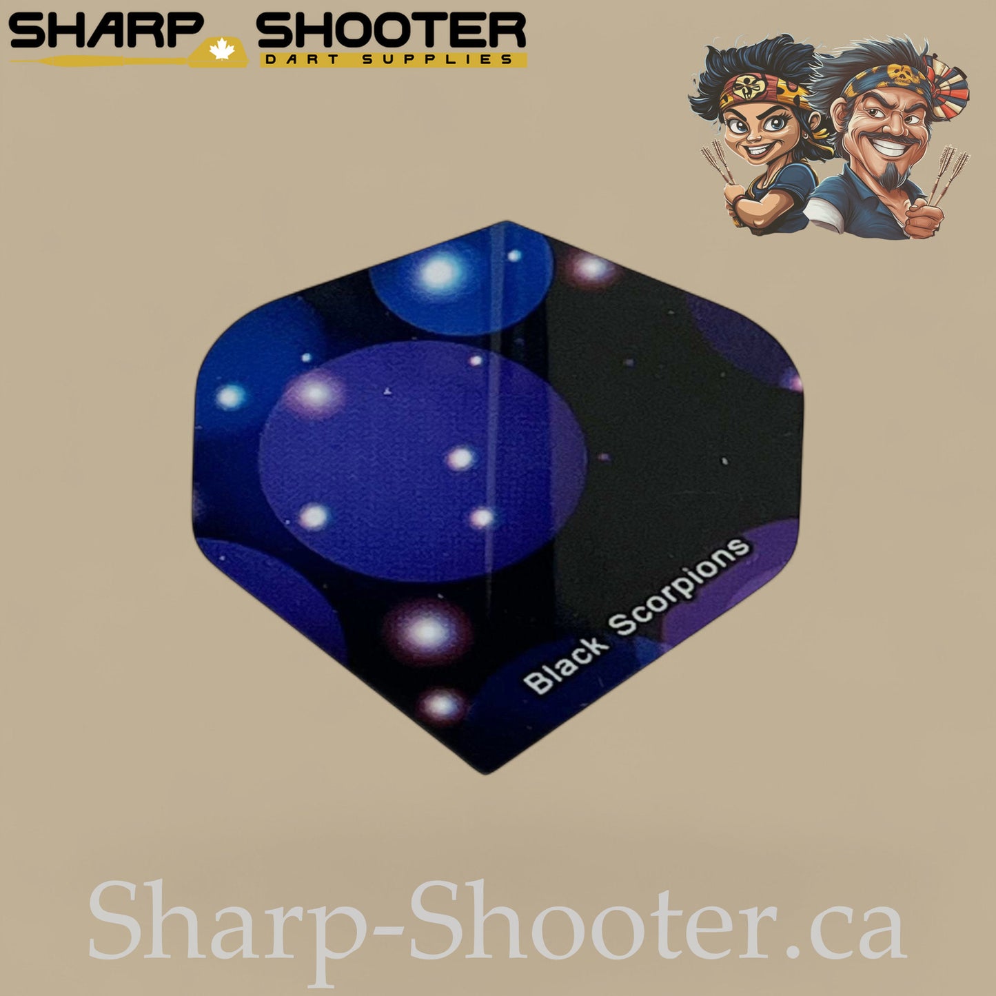 Galaxy Dart Flights – PVC – Standard Shape – 75 Micron – 3 Pack
