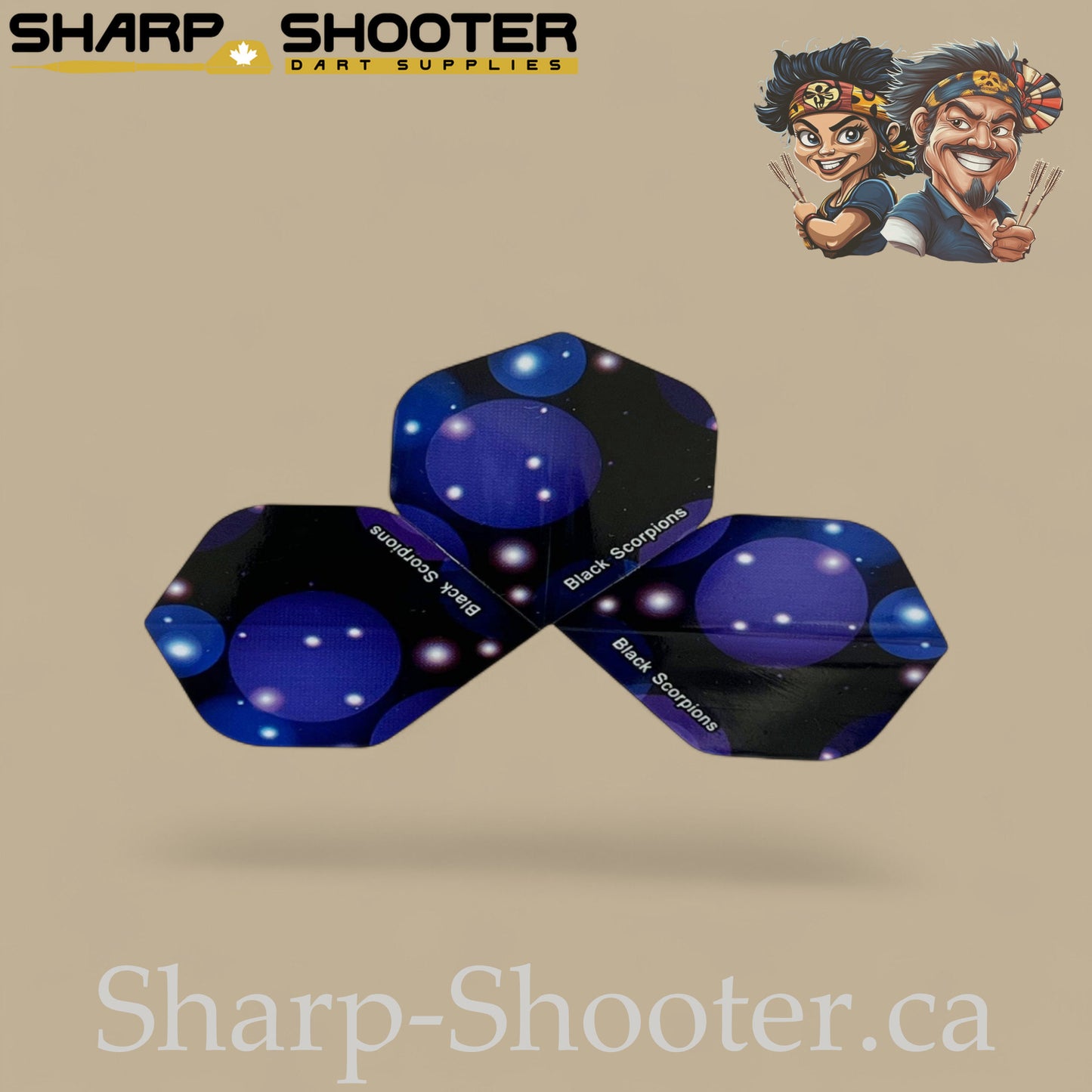 Galaxy Dart Flights – PVC – Standard Shape – 75 Micron – 3 Pack