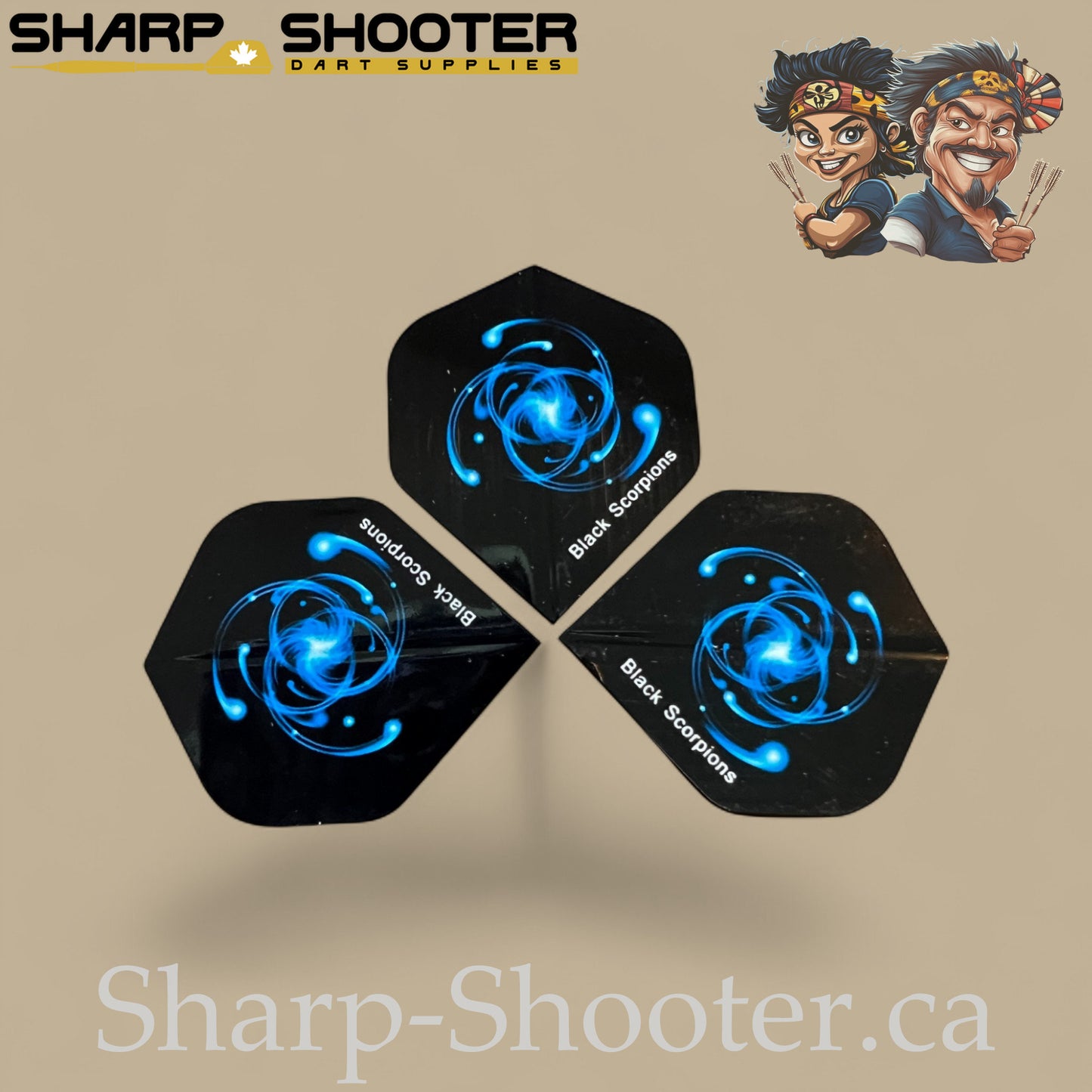 Atom Dart Flights – PVC – Standard Shape – 75 Micron – 3 Pack