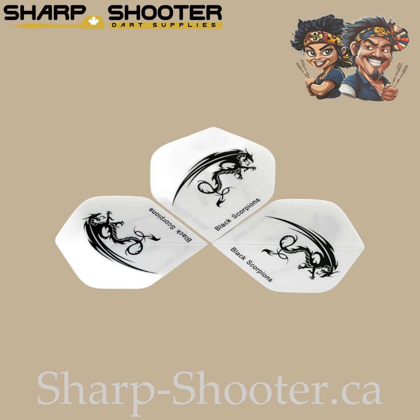 Dragon Dart Flights – PVC – Standard Shape – 75 Micron – 3 Pack