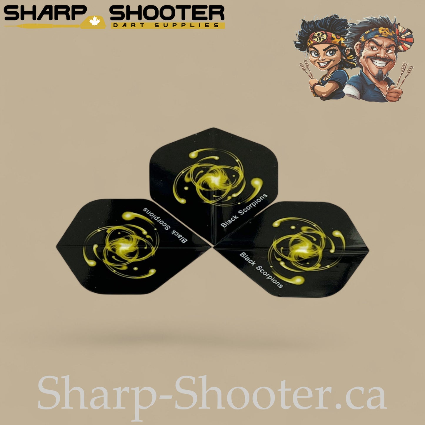 Atom Dart Flights – PVC – Standard Shape – 75 Micron – 3 Pack