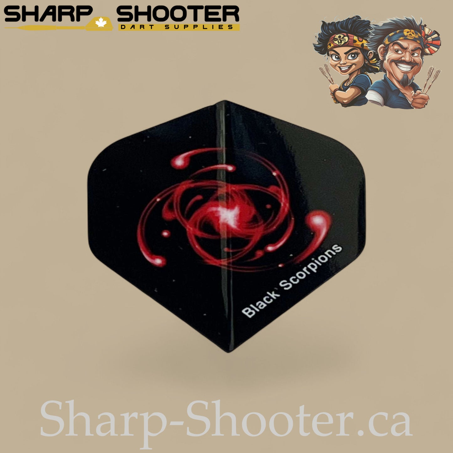 Atom Dart Flights – PVC – Standard Shape – 75 Micron – 3 Pack