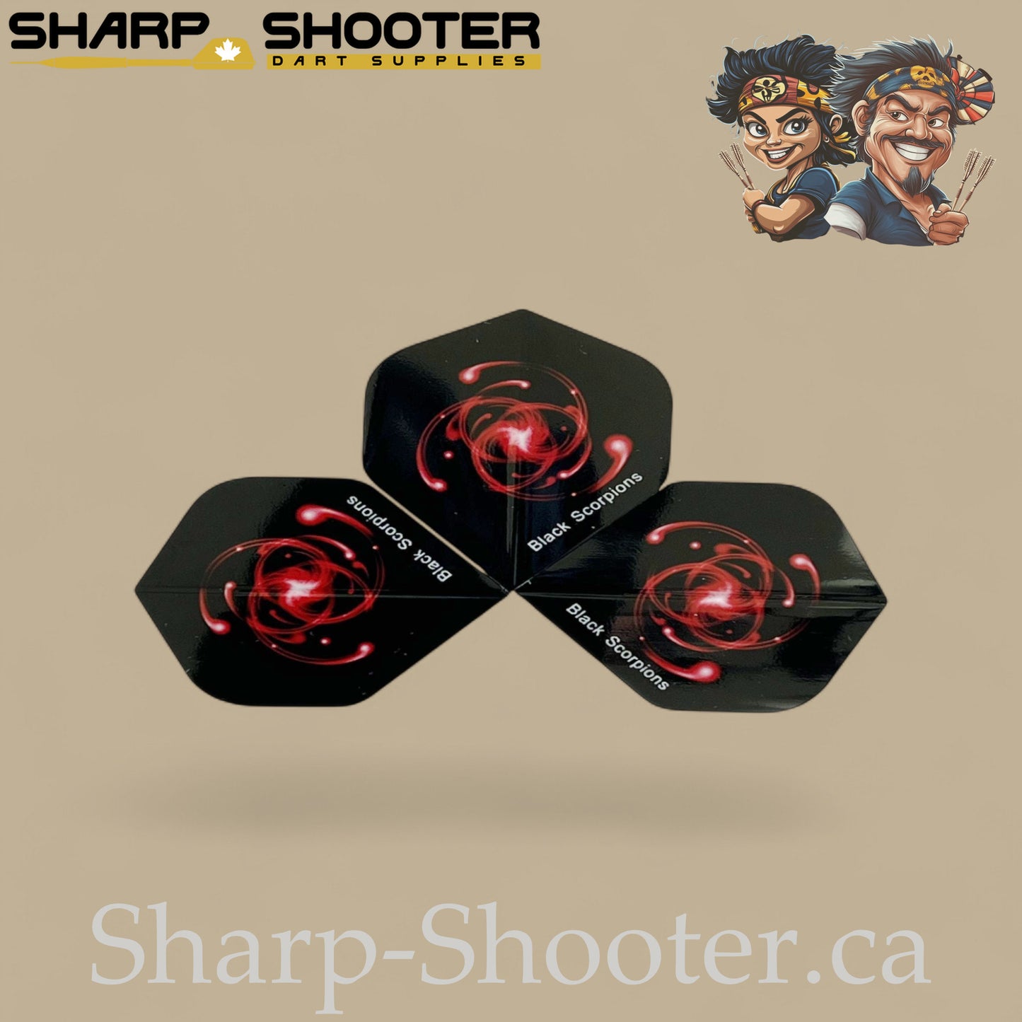 Atom Dart Flights – PVC – Standard Shape – 75 Micron – 3 Pack
