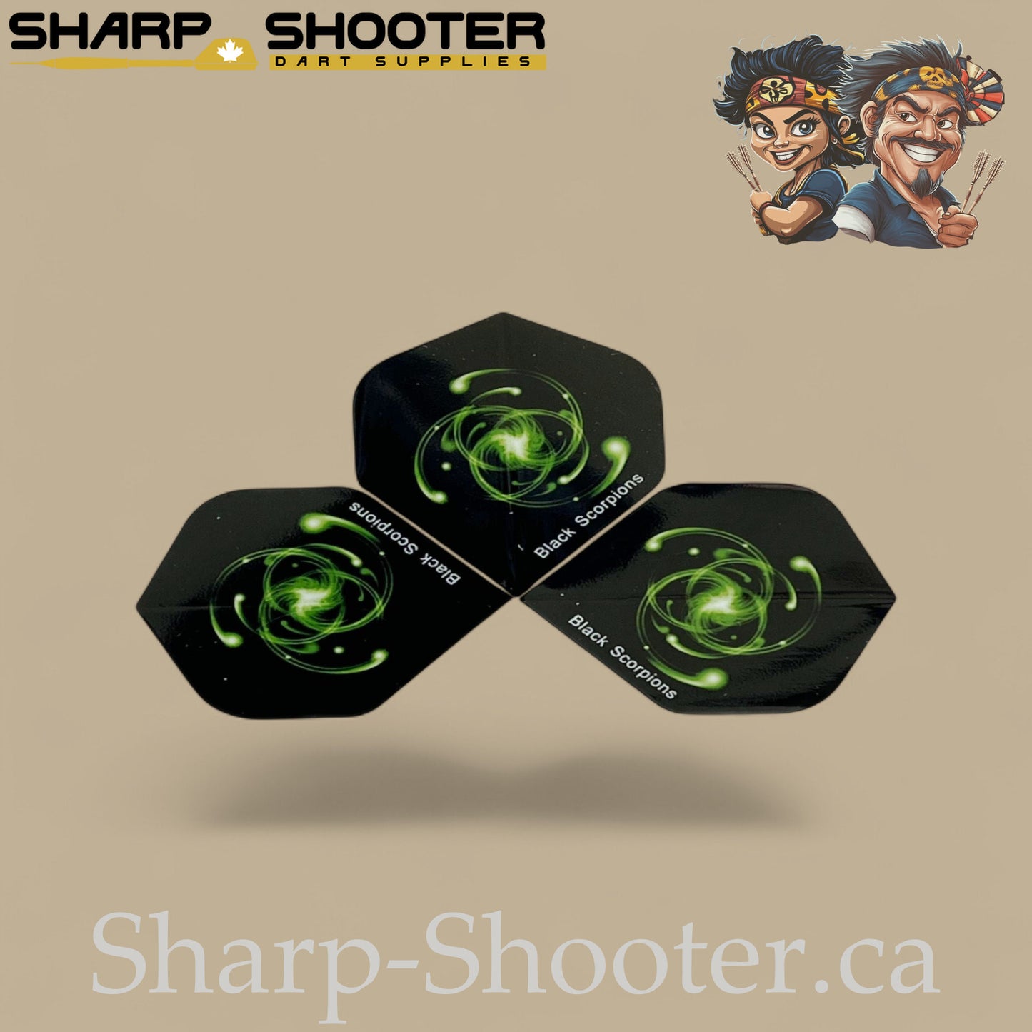 Atom Dart Flights – PVC – Standard Shape – 75 Micron – 3 Pack