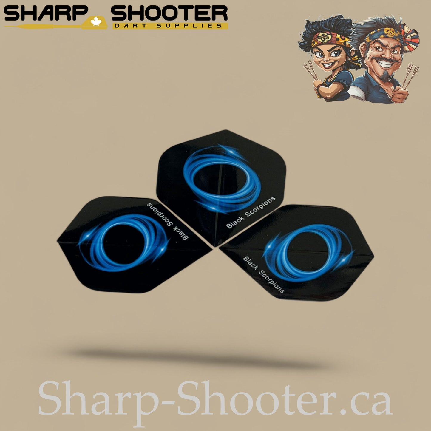 Vortex Dart Flights – PVC – Standard Shape – 75 Micron – 3 Pack