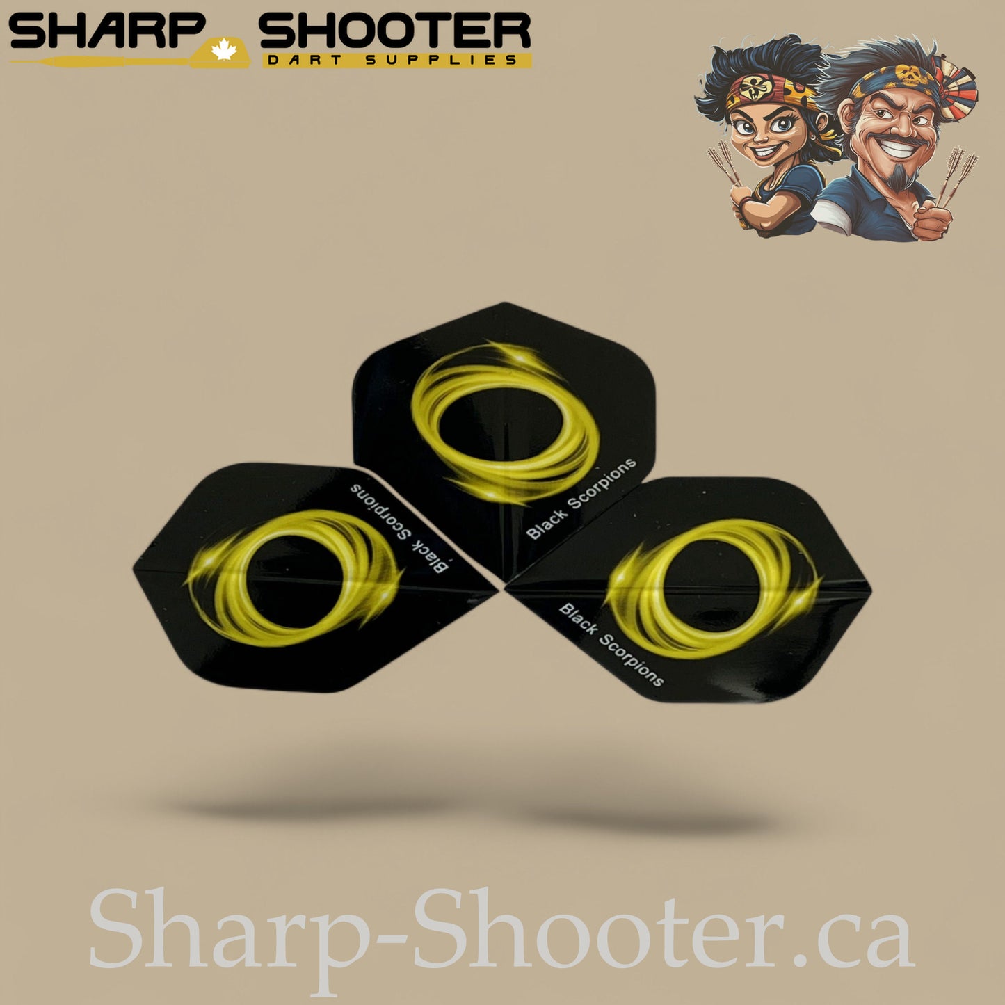 Vortex Dart Flights – PVC – Standard Shape – 75 Micron – 3 Pack