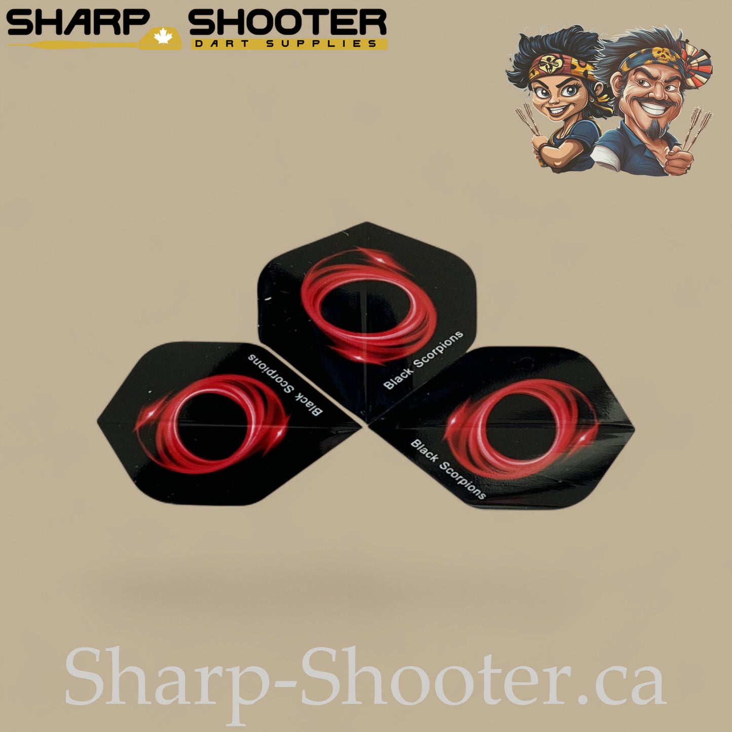 Vortex Dart Flights – PVC – Standard Shape – 75 Micron – 3 Pack
