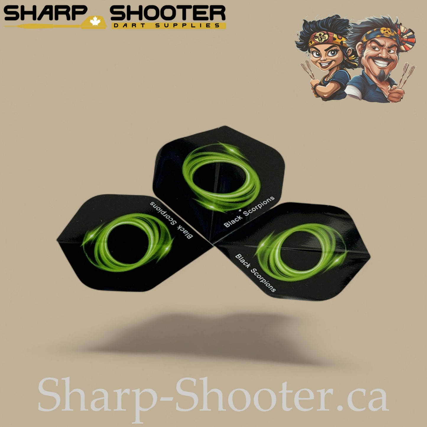 Vortex Dart Flights – PVC – Standard Shape – 75 Micron – 3 Pack