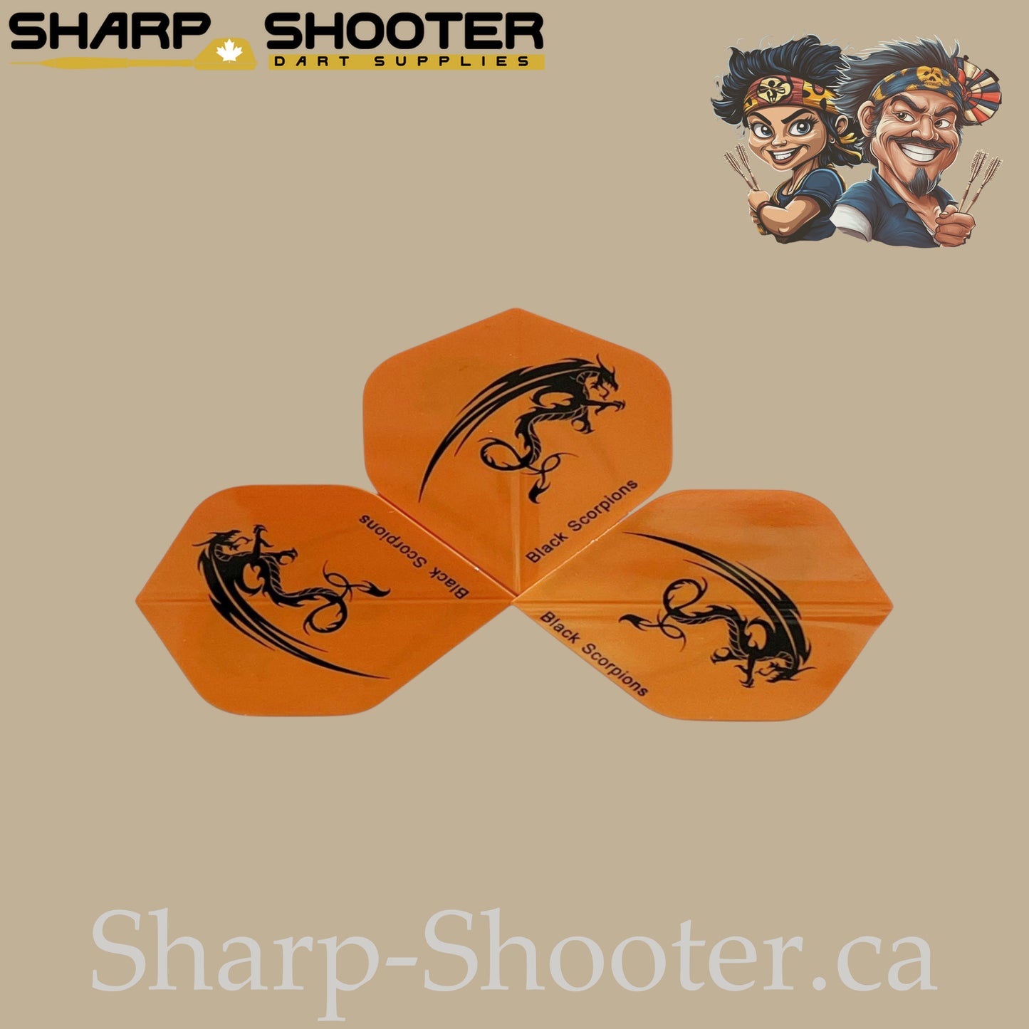 Dragon Dart Flights – PVC – Standard Shape – 75 Micron – 3 Pack