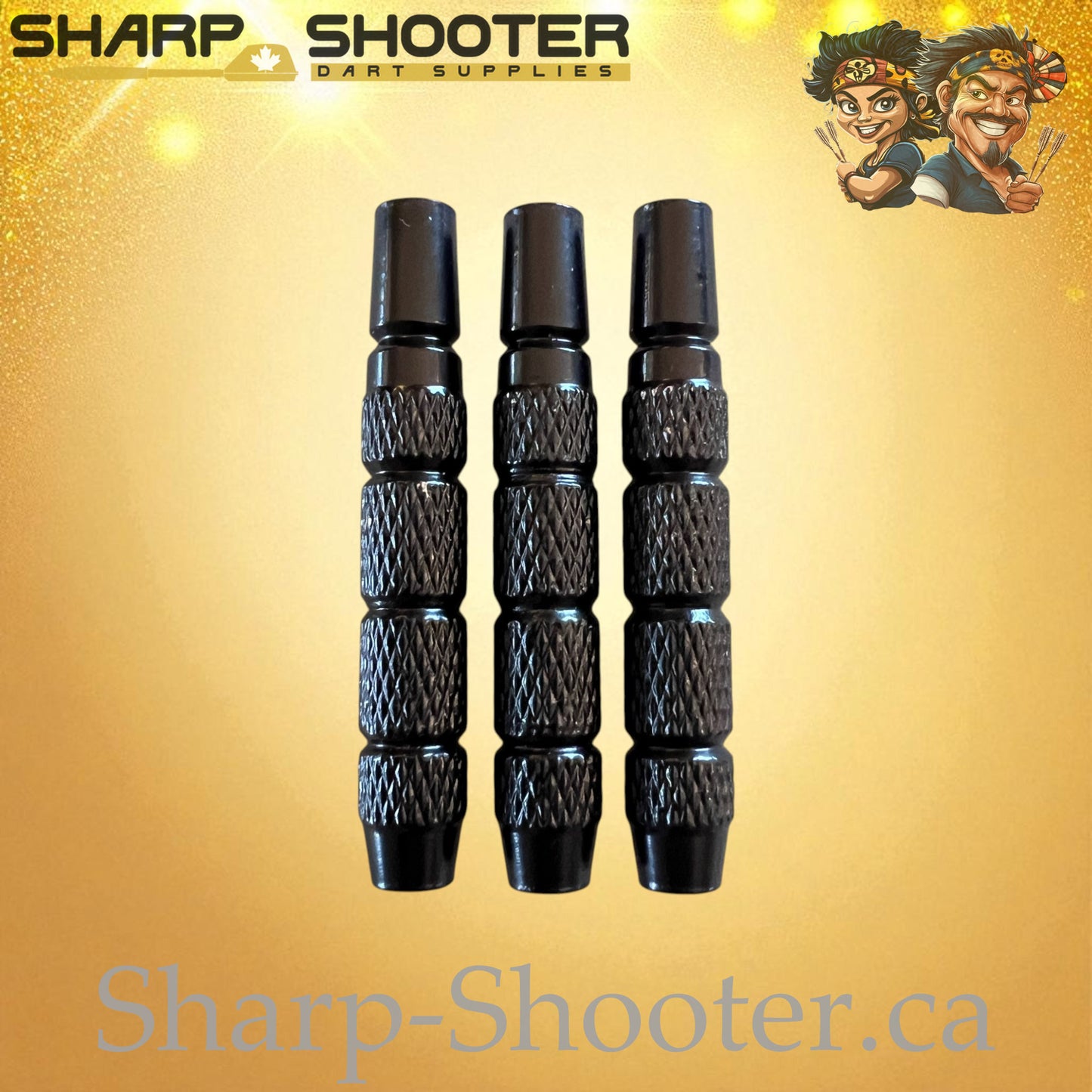 Shockwave – Nickel-Silver Alloy Dart Barrel Black – 3 Pack
