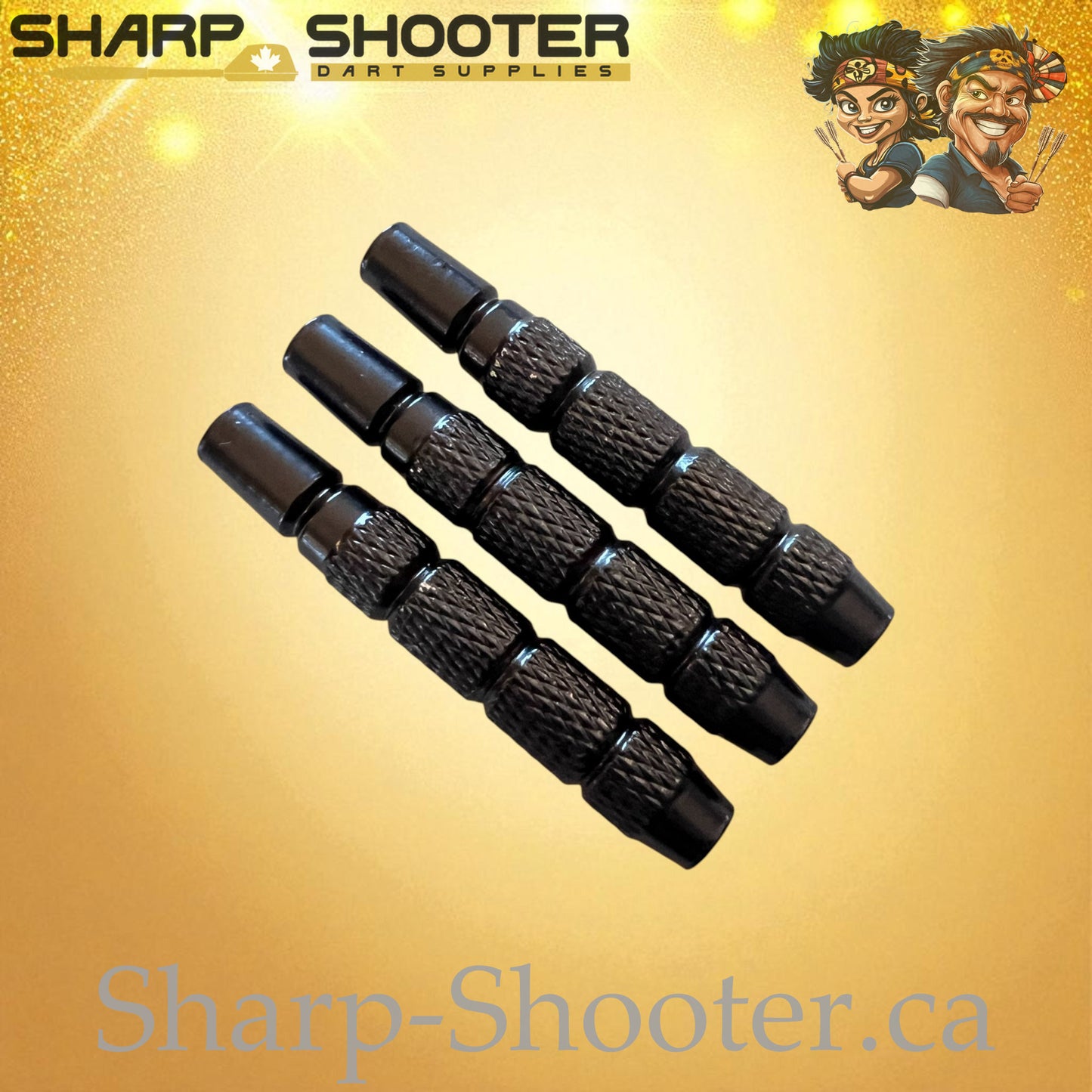 Shockwave – Nickel-Silver Alloy Dart Barrel Black – 3 Pack