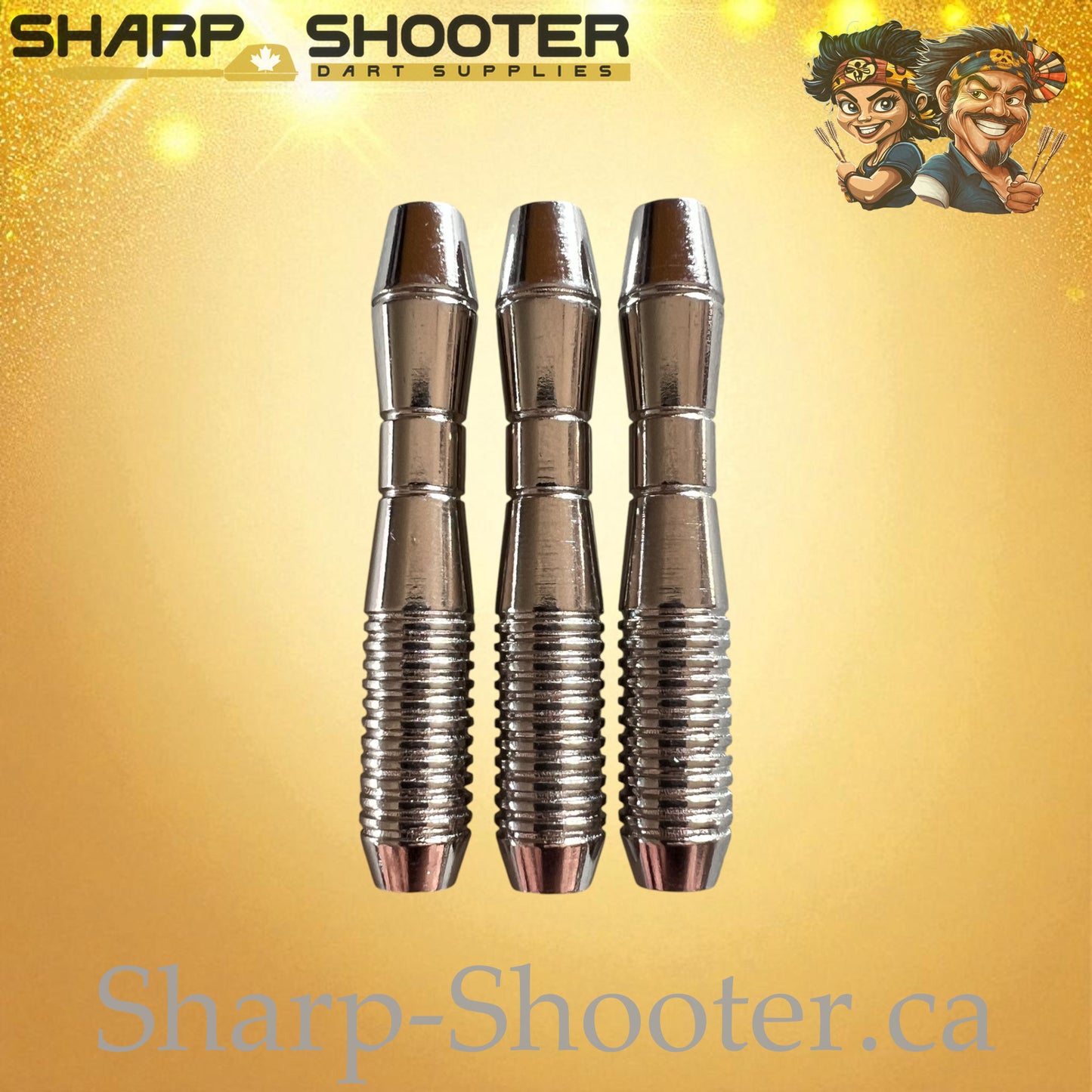 Silver Duke – Nickel-Silver Alloy Dart Barrel Silver – 3 Pack