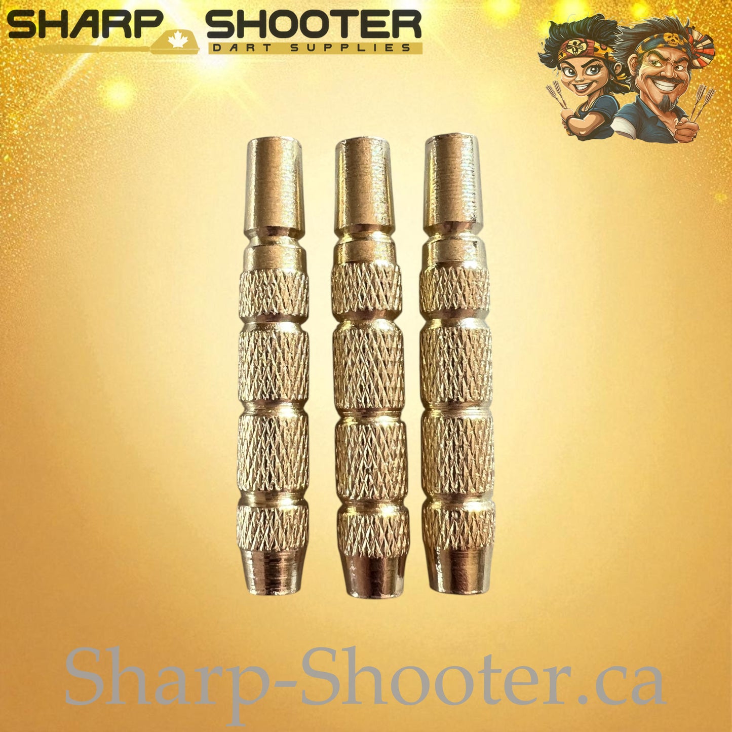 Solaris – Nickel-Silver Alloy Dart Barrel Gold – 3 Pack
